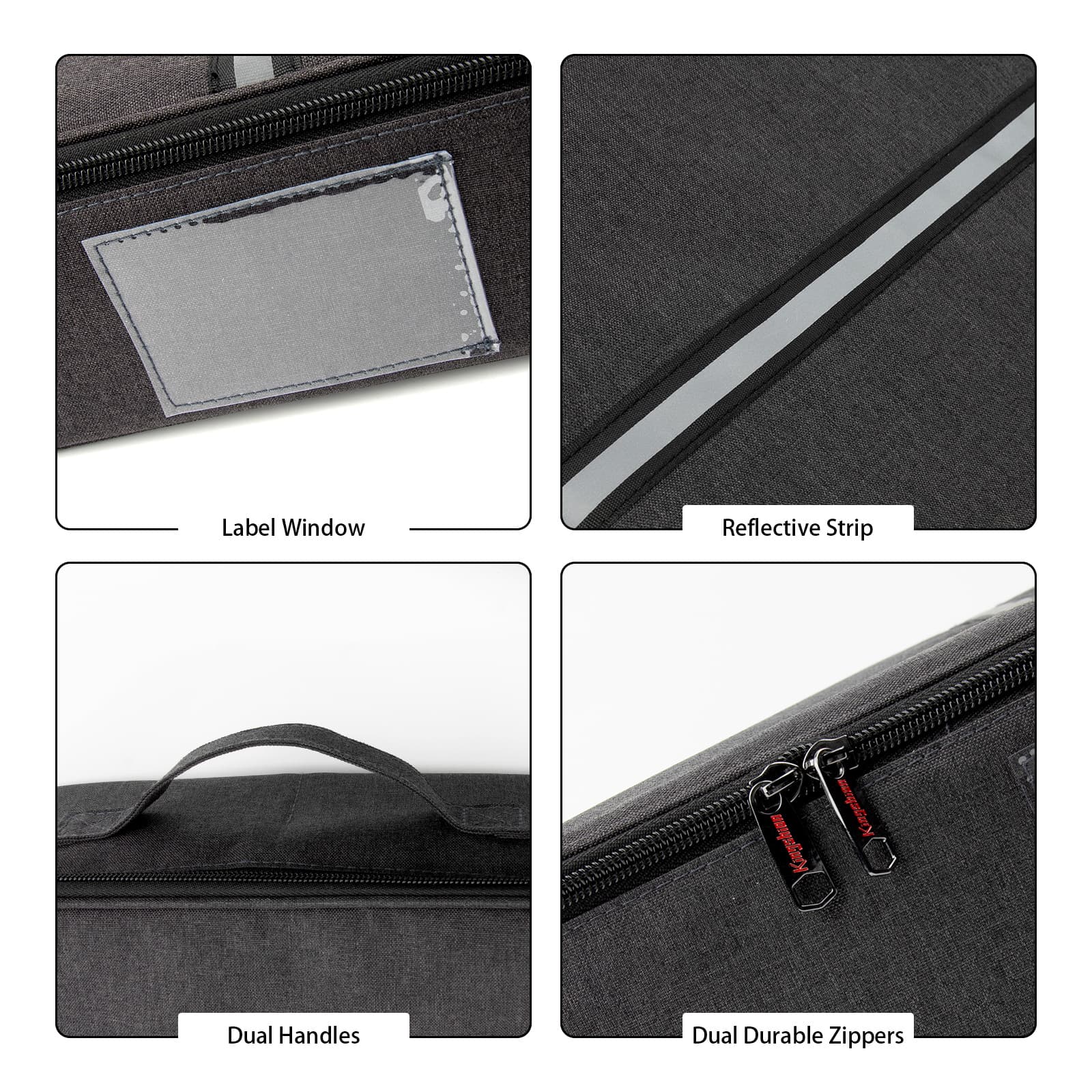 Flatware Storage Case - Durable 5 Compartment Silverware Storage Container Box with Removable Lid and Easy to Carry Handles - 2