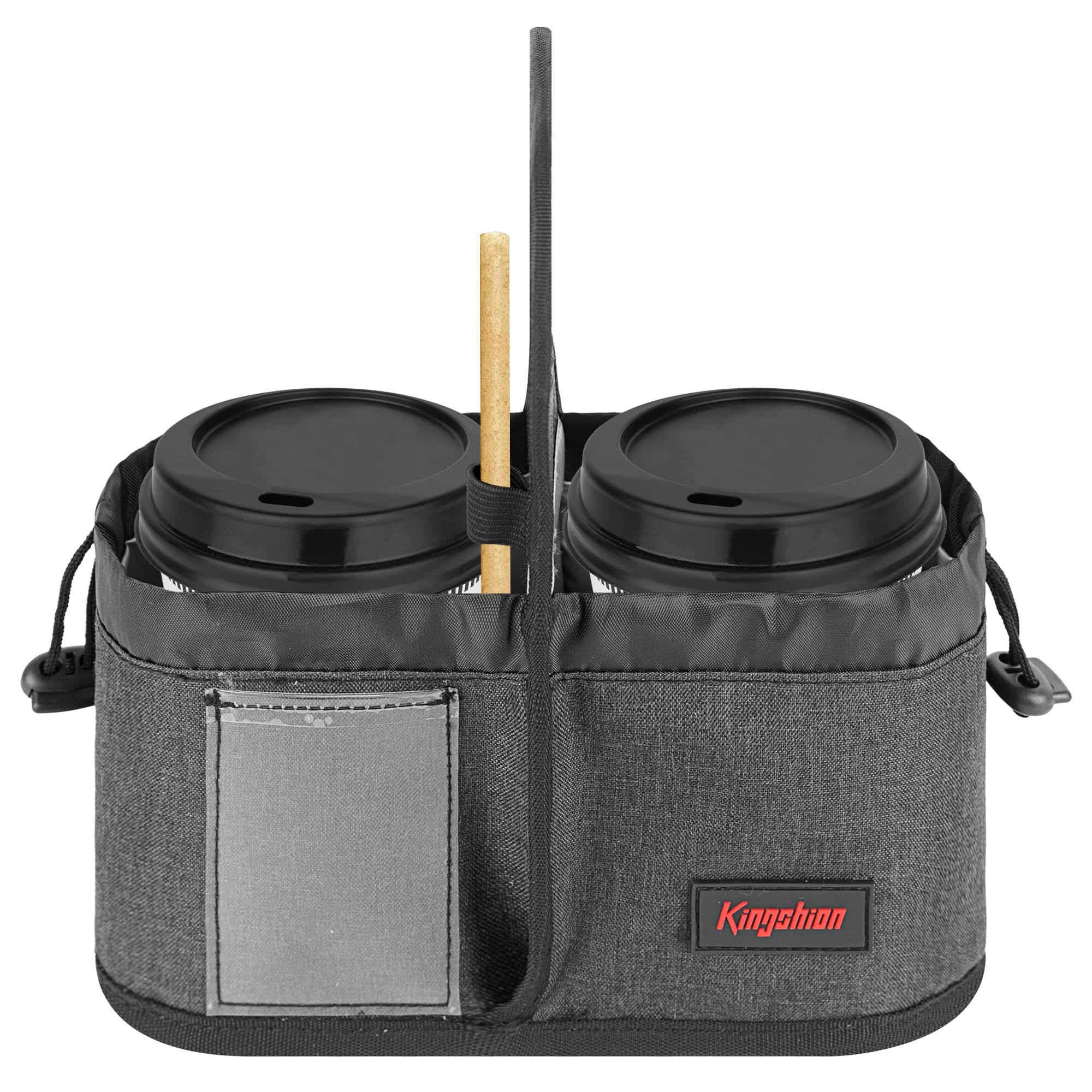 Reusable 2 Cup Coffee Drink Carrier with Handle for Delivery, Cup Carrier for  Hot & Cold Drinks Coffee, Cocktails - Dark Gray - 1