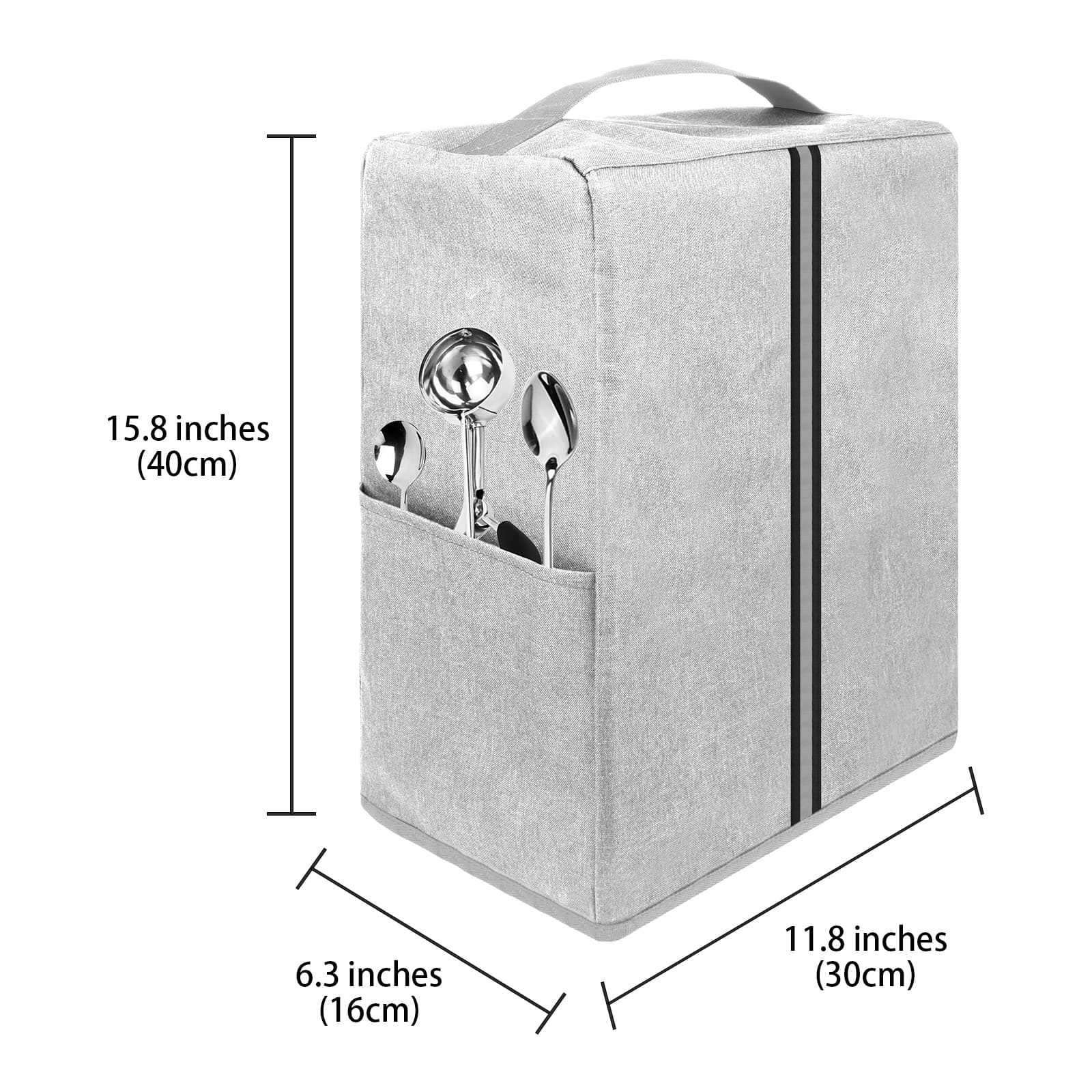 Kingshion Ice Cream Maker Dust Cover compatible with Ninja NC501 CREAMi Deluxe 11-in-1 Ice Cream & Frozen Treat Maker for Ice Cream/Ninja NC301 CREAMi Ice Cream Maker - Light Gray - 1