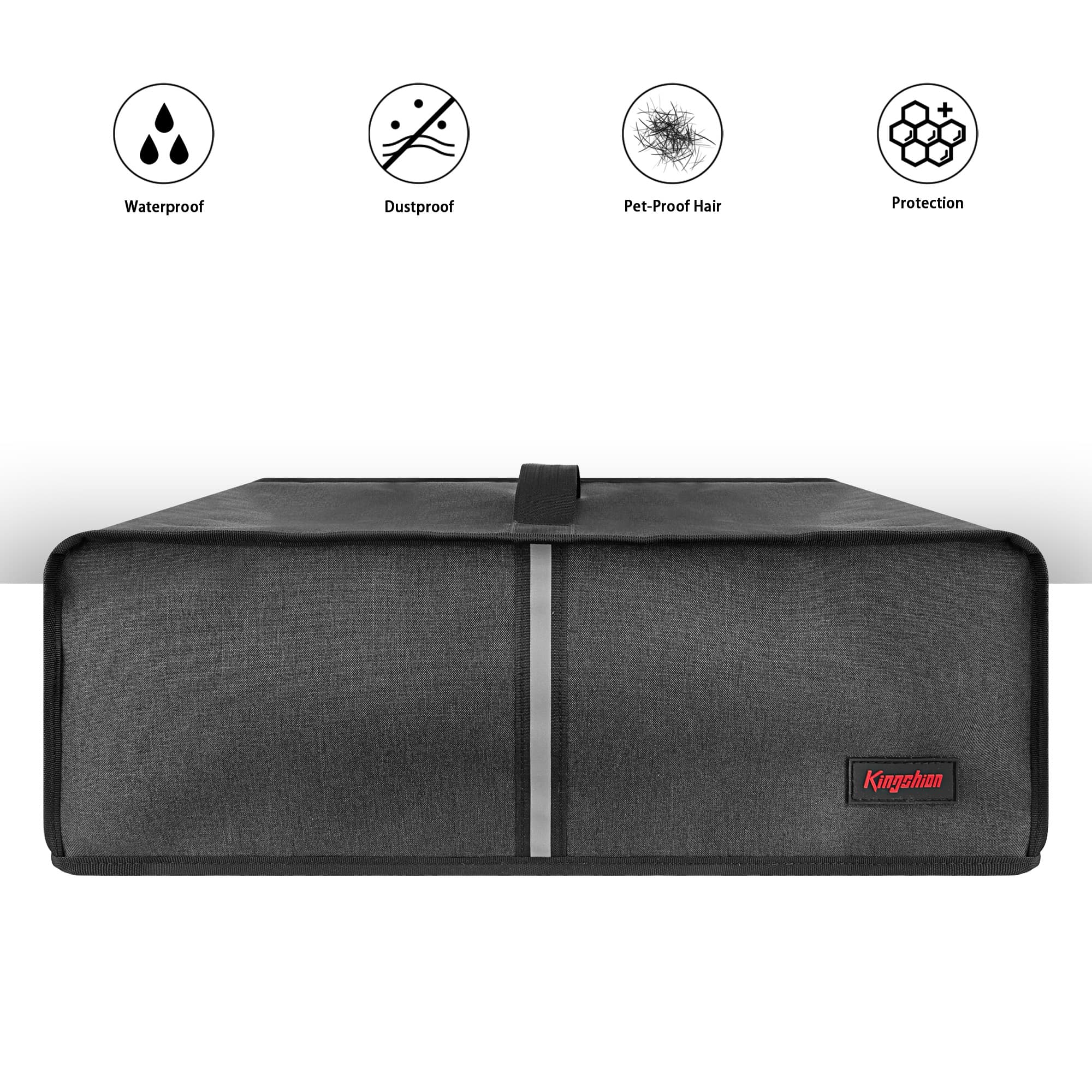 Printer Dust Cover Compatible with Canon Pixma TS5350 / TS5351 / TS5352, High-Elastic Oxford Cloth Protective Cover for Printer - Dark grey - 4