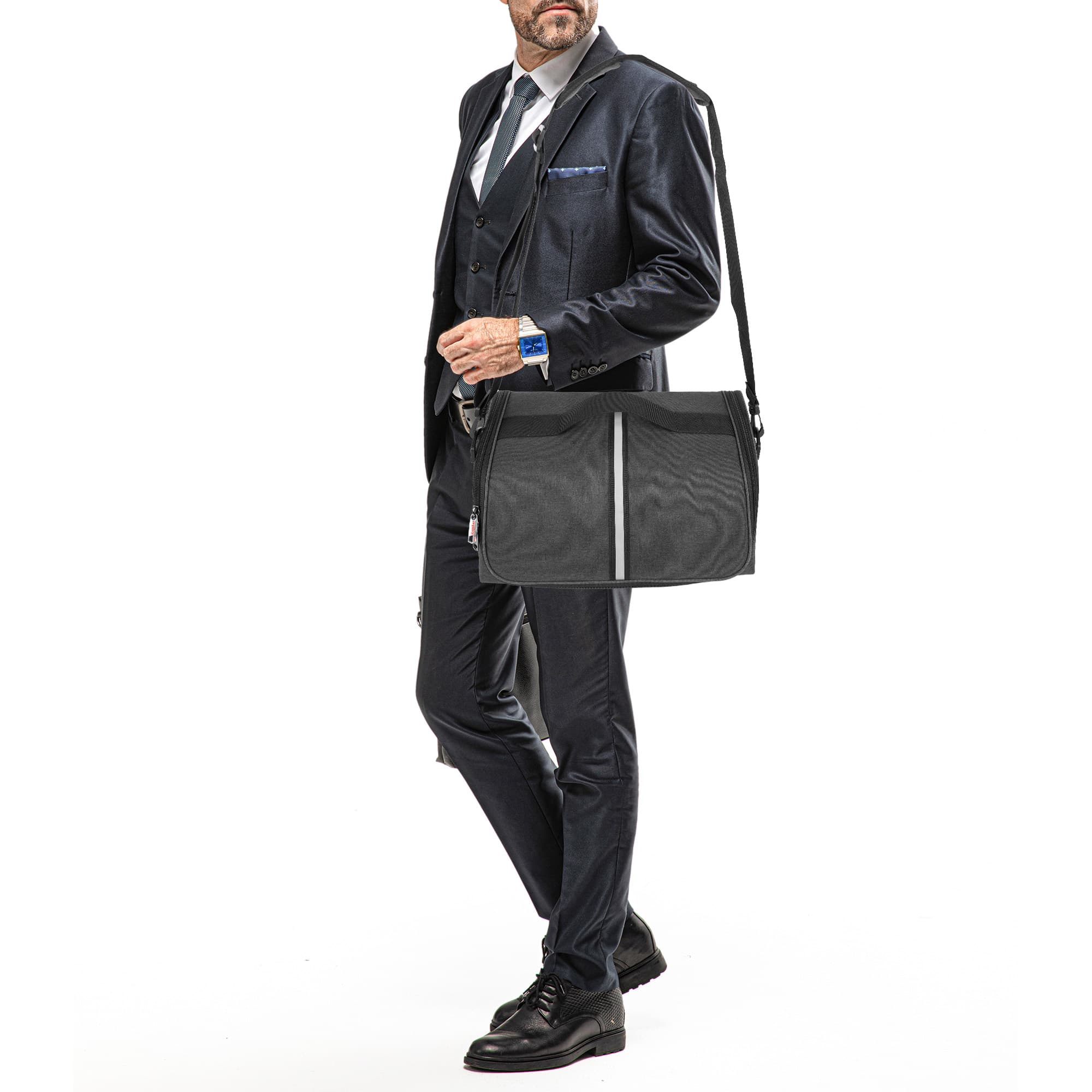 Kingshion Large Document Scanner Carrying Case Bag, Dust-Proof, Anti-Scratch, With Handle and Shoulder Strap Compatible with Plustek Scanner, Fujitsu Fi series, Brother and Raven Scanner Use-Dark Grey - 4
