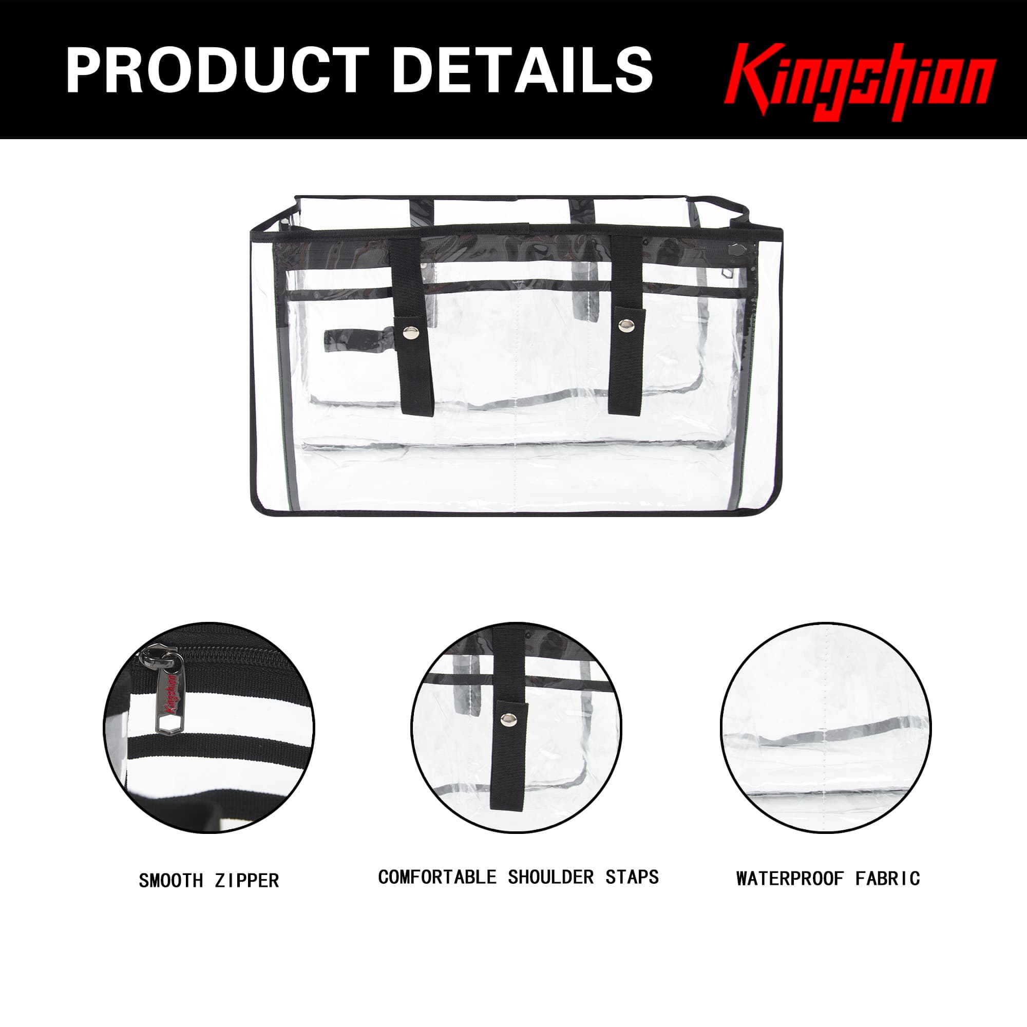 17 Inch Clear Liner Bag Compatible with Large Bogg Beach Bag, Transparent Inner Organizer Insert for Bogg Beach Tote, Waterproof & Easy-Clean Interior Pocket - 2
