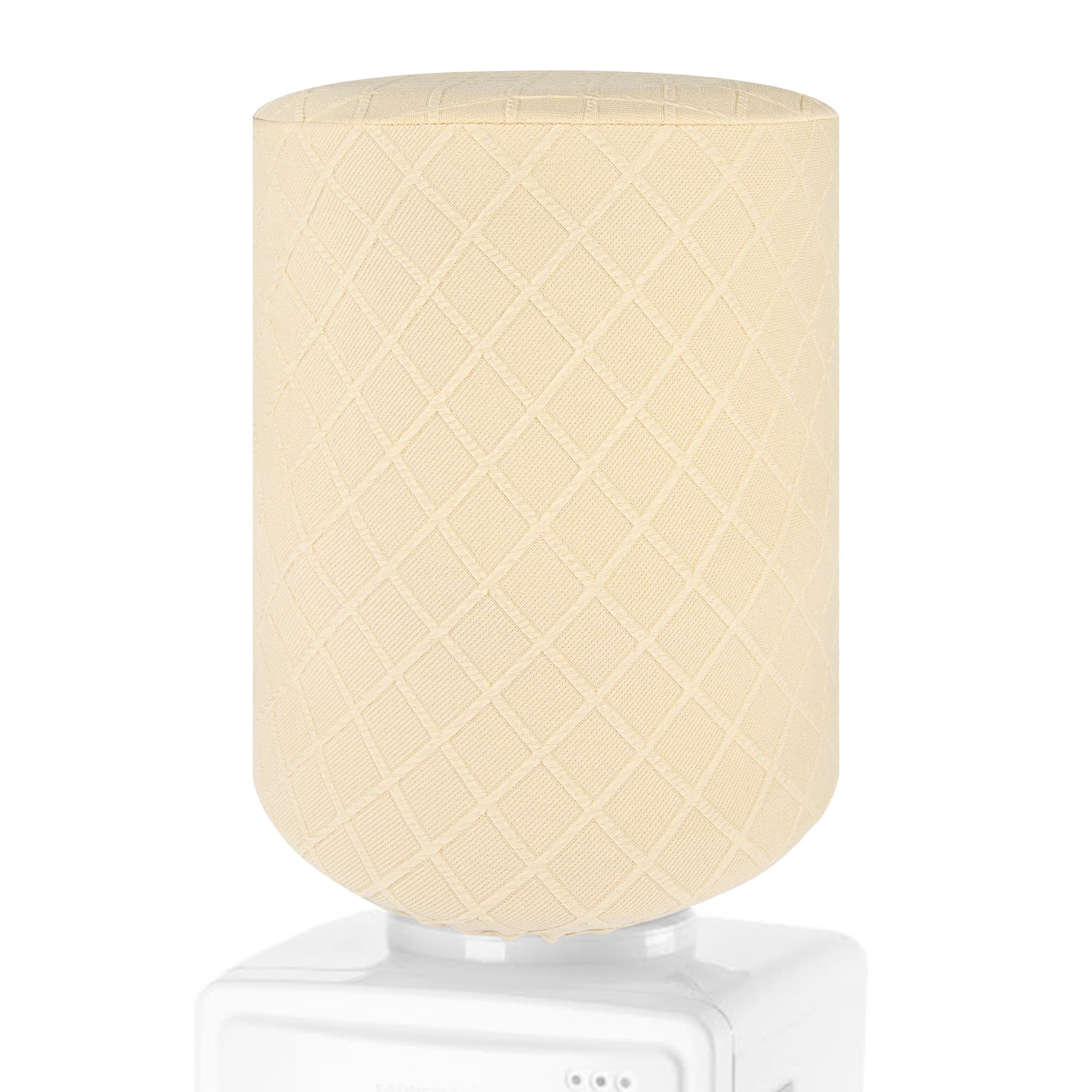 Kingshion Water Dispenser Barrel Cover for 5 Gallon Water Bottle, Elastic Fabric Argyle Bucket Decor Protector Cover, Reusable Furniture Standard Protector, Yellow