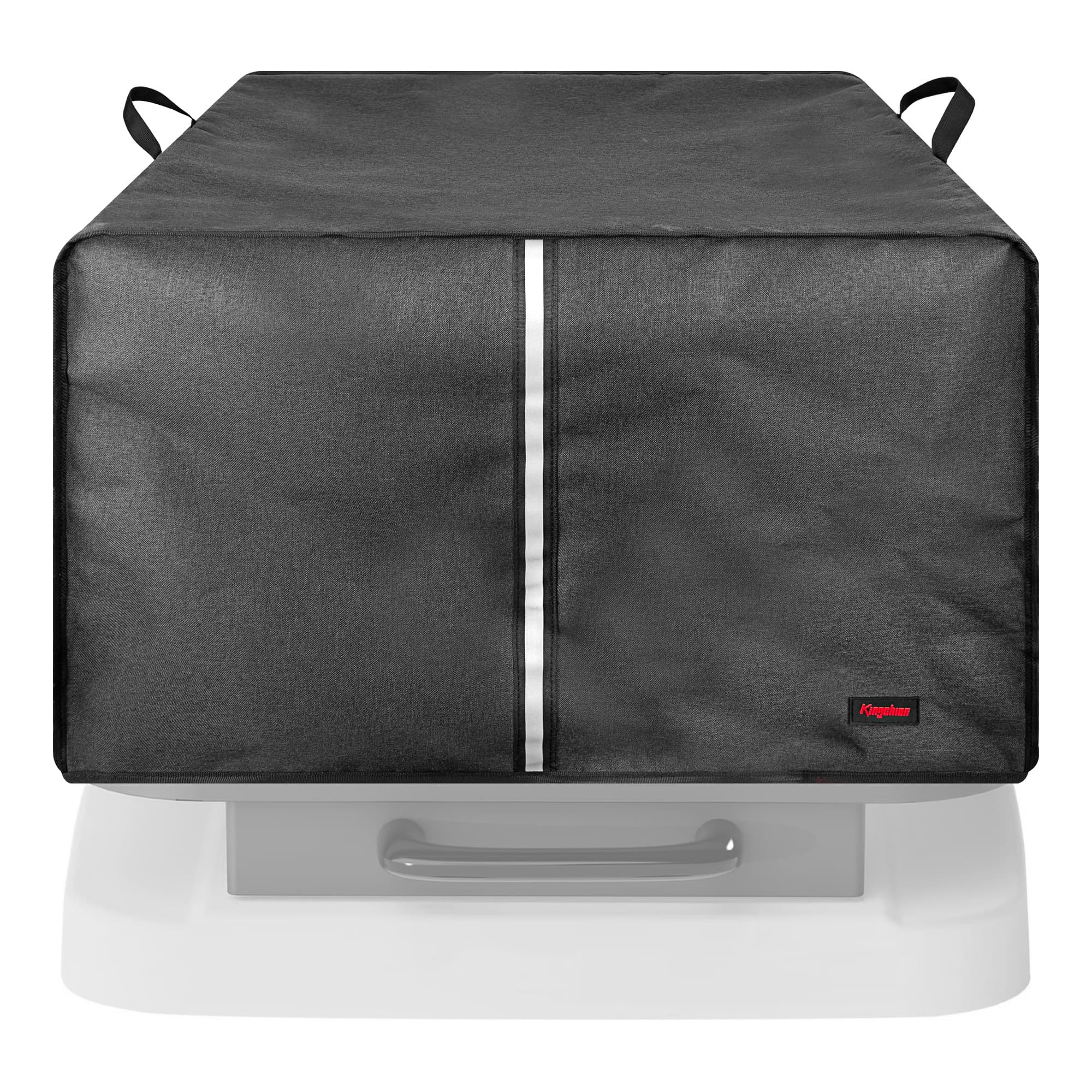 Heat Press Cover, Dust Proof Polyester Protective Cover for 22 x 18 x 16.5 in Heat Press Machine, Heavy-Duty Dark Gray Fabric with Dual Top Handles, Scratch & Dirt Protection for Home and Commercial