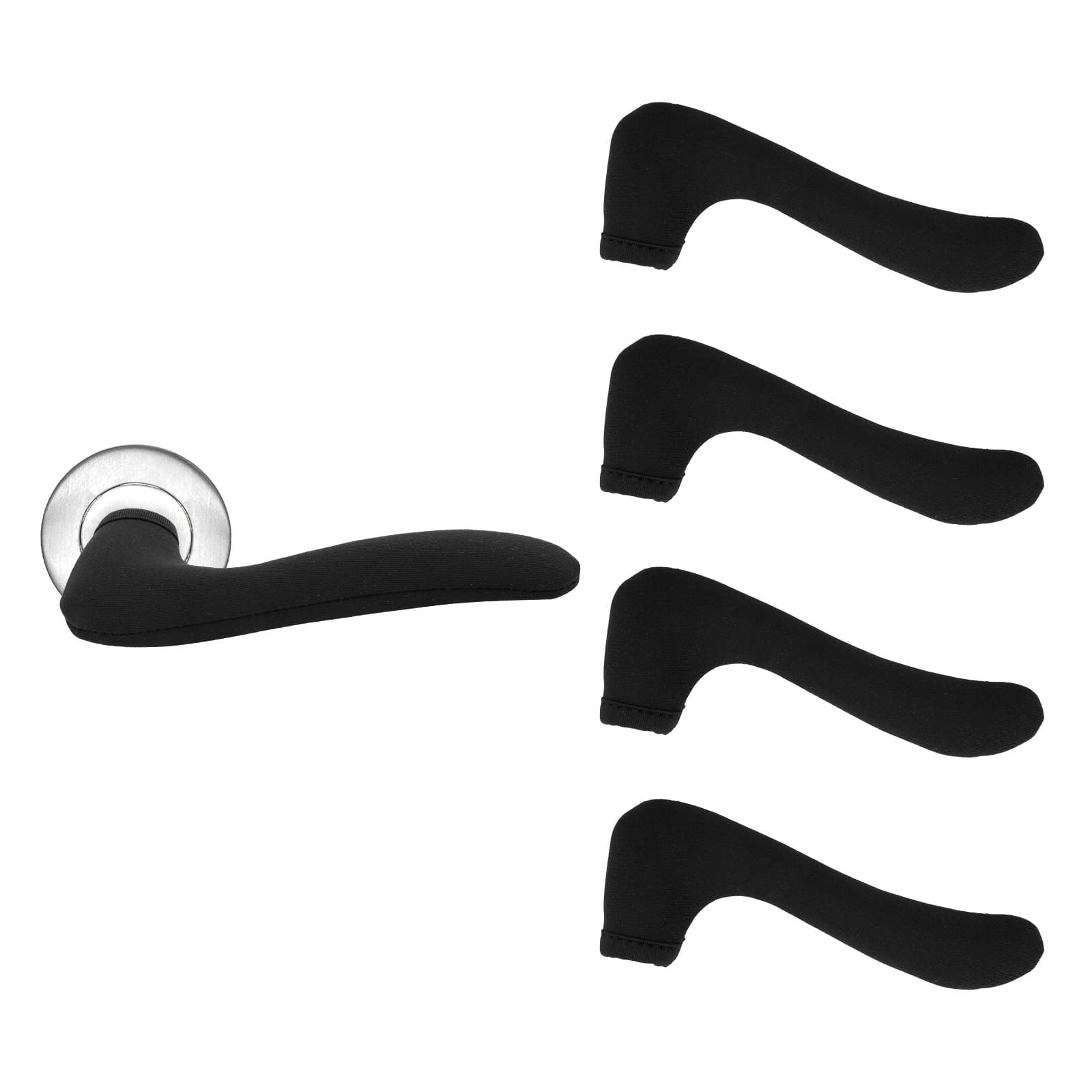 Kingshion 4 PCS Door Handle Covers, Neoprene Rubber Material Doorknob Cover, Anti-Scald Antifreeze Door Handle Protector Door Knob Cushion Cover Protect Hands from Burns and Chills