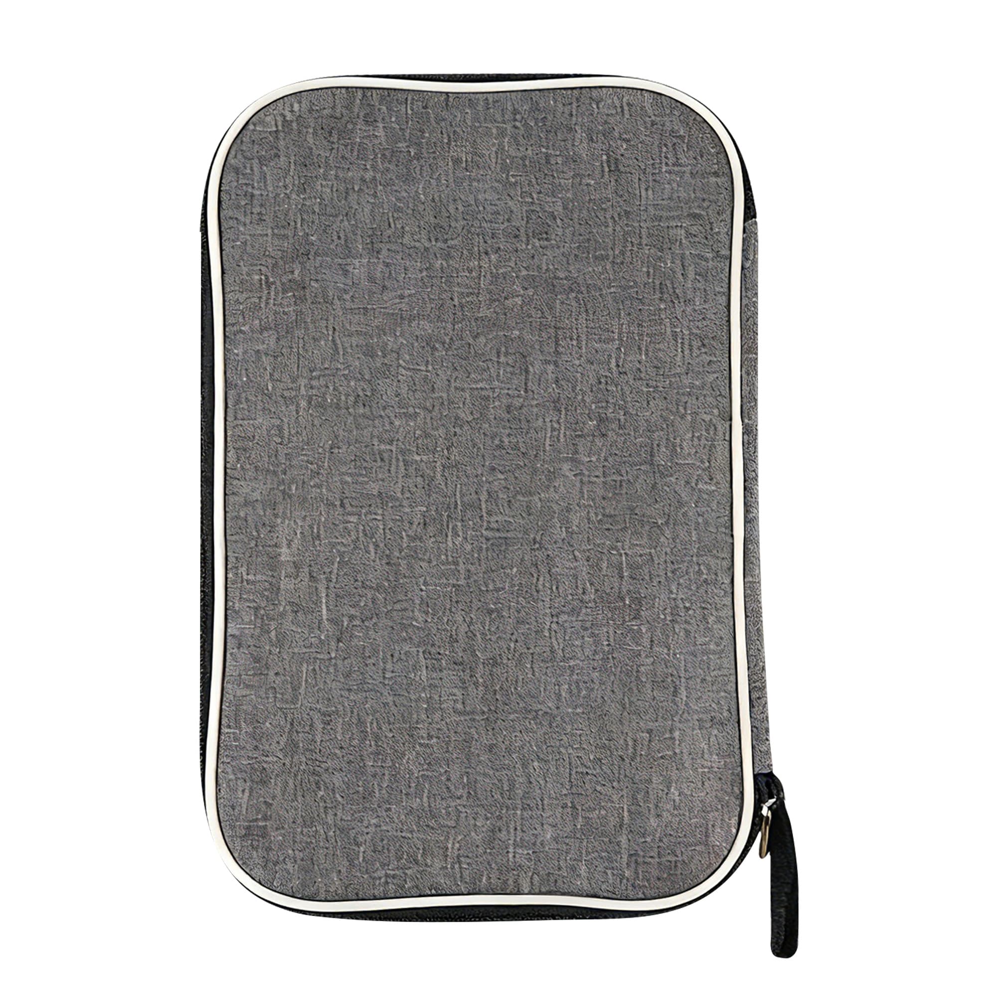 Ping Pong Paddle Case, Portable Table Tennis Racket Storage Bag with Zipper Closure, Fabric Protective Cover for 2 Rackets & Balls - Lightweight Travel Organizer (Gray)