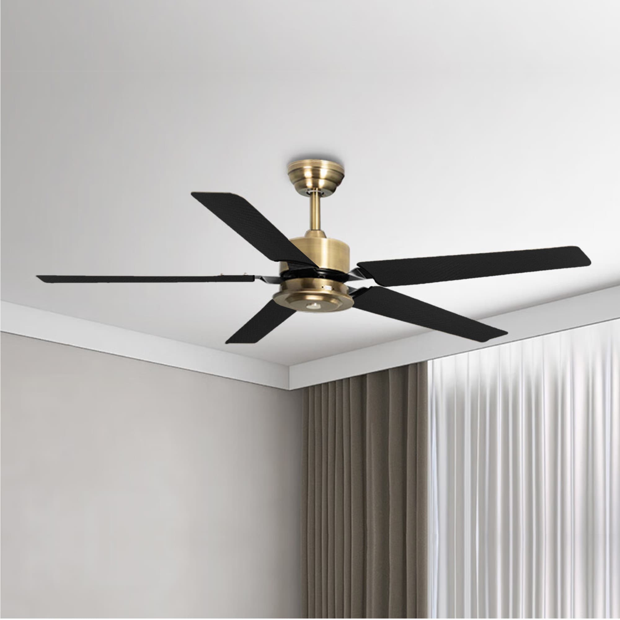 Kingshion 5 Pack Fan Blade Covers Suitable for Most Ceiling Fan Blades- Fits fan blades 5-6 " wide, 19.5 - 22" long (Black) - 4