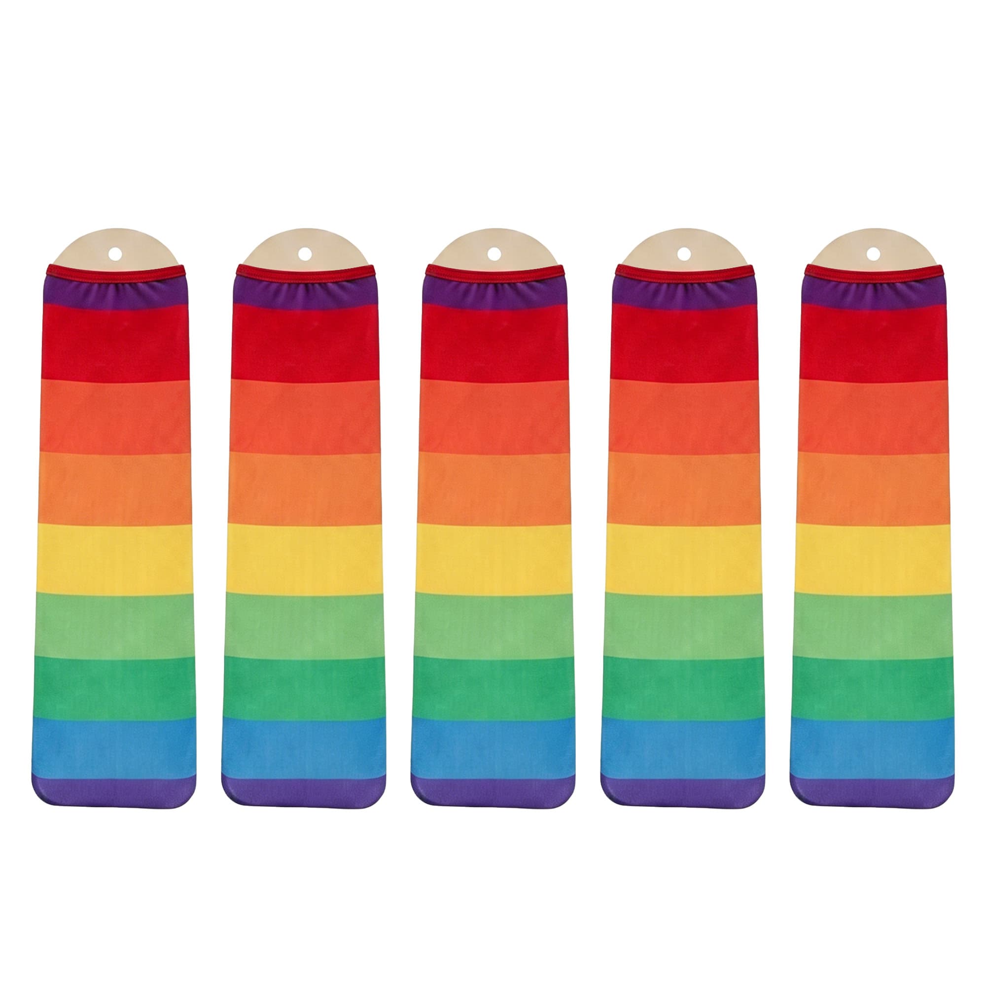 Ceiling Fan Blade Covers 5 Pack, Dust-Proof Fan Blade Sleeves, Washable Stretch Covers for Home Bedroom Living Room, Easy Install, Keep Fan Blades Cleaner Longer -Colorful Stripe Design
