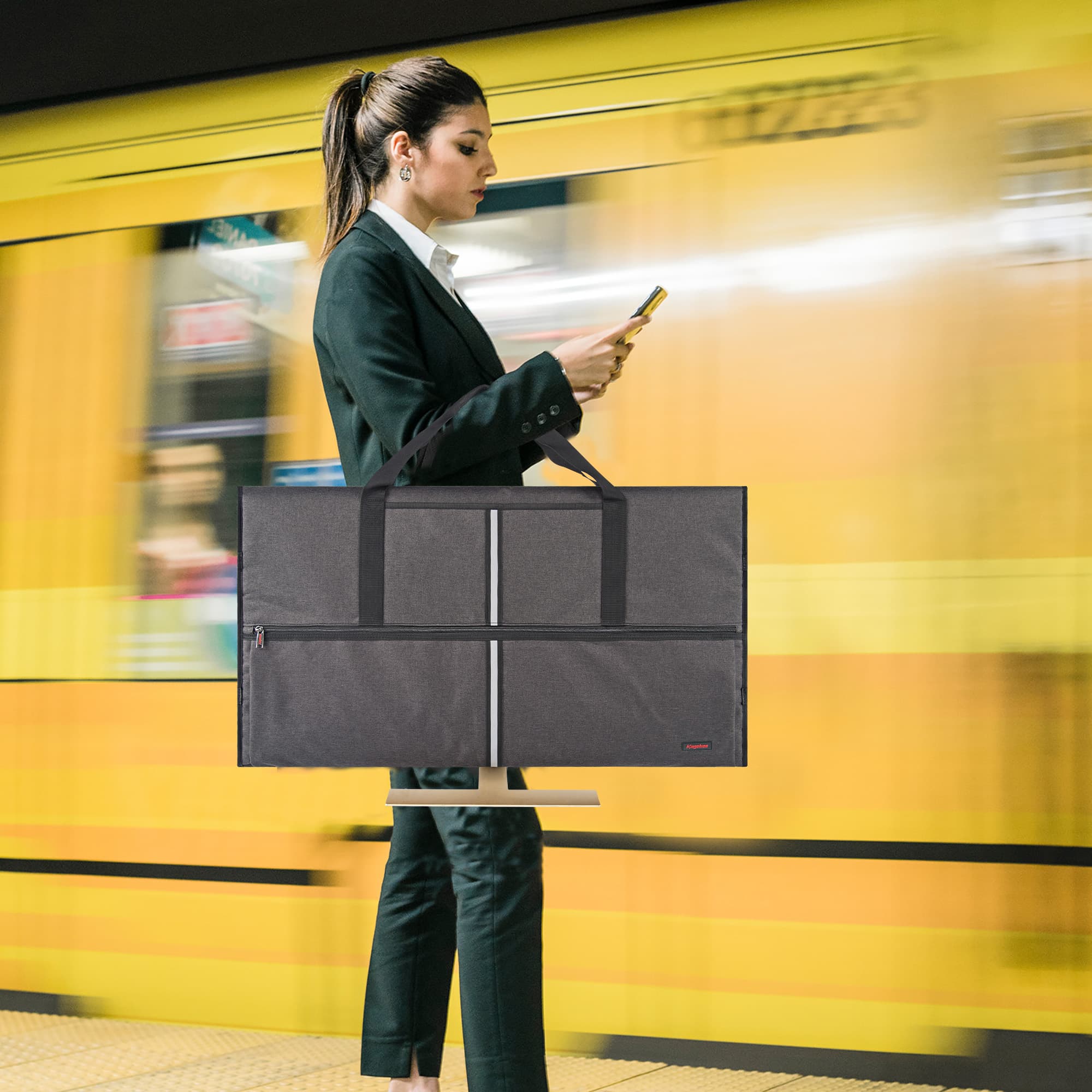 Travel Carrying Bag Compatible with 32" All-in-One Desktop Computer and 32" Monitor - 5