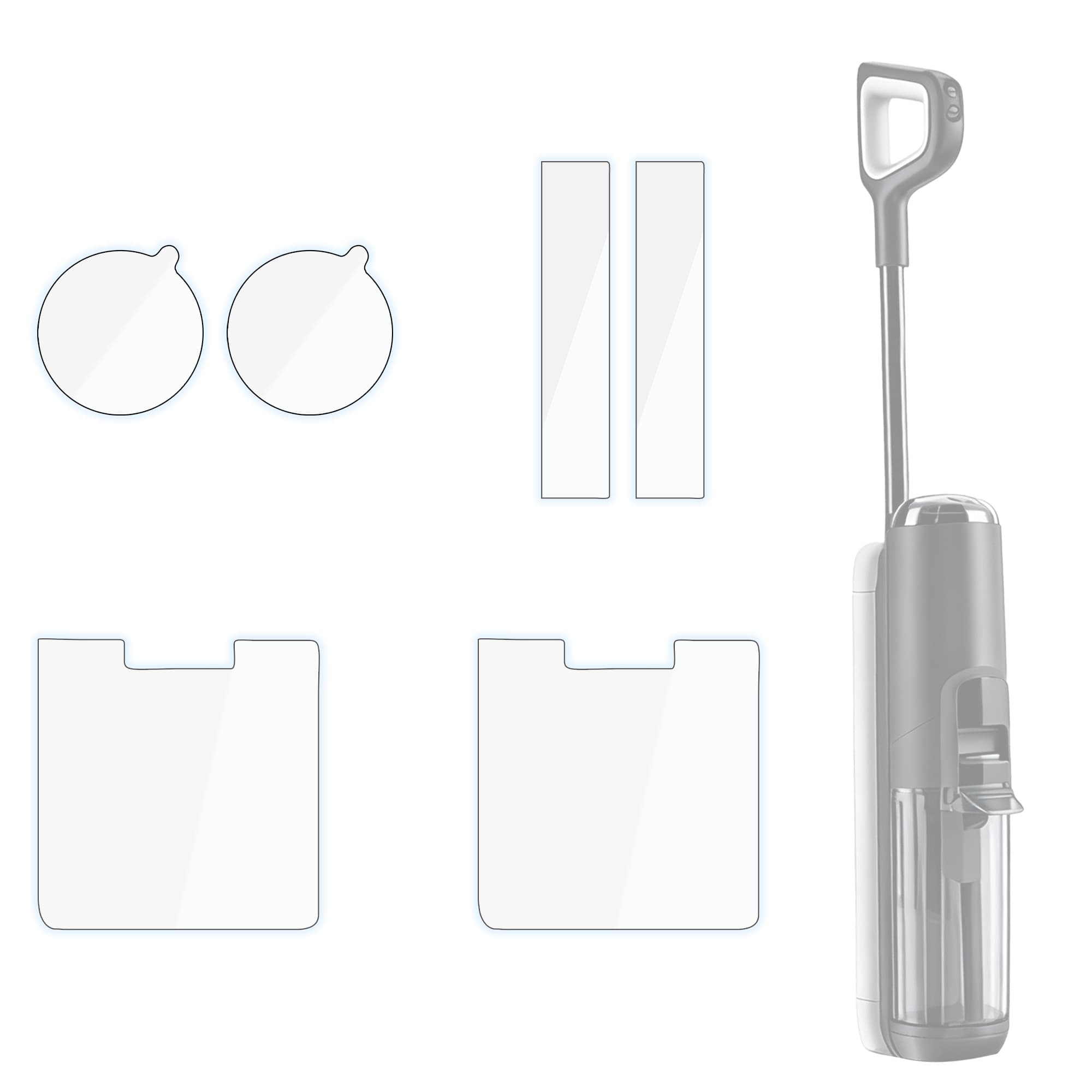 Scratch Protector Set, Protective Film for Control Panel, Clean Water Tank & Dirty Water Tank, Anti-Scratch Clear Skin Compatible with Tineco FLOOR ONE S5 Wet Dry Vacuum Cleaner