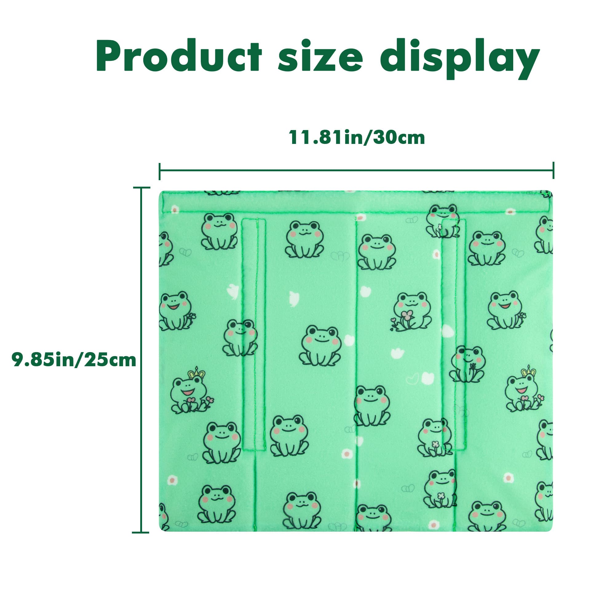 5Pcs Bunk Bed Ladder Pads, 30 x 25cm Bunk Ladder Cover with 10 Adjustable Straps, Comfortable Step Pads for Loft Bed, Suitable for Safe and Comfortable Climbing, Green Frog - 2