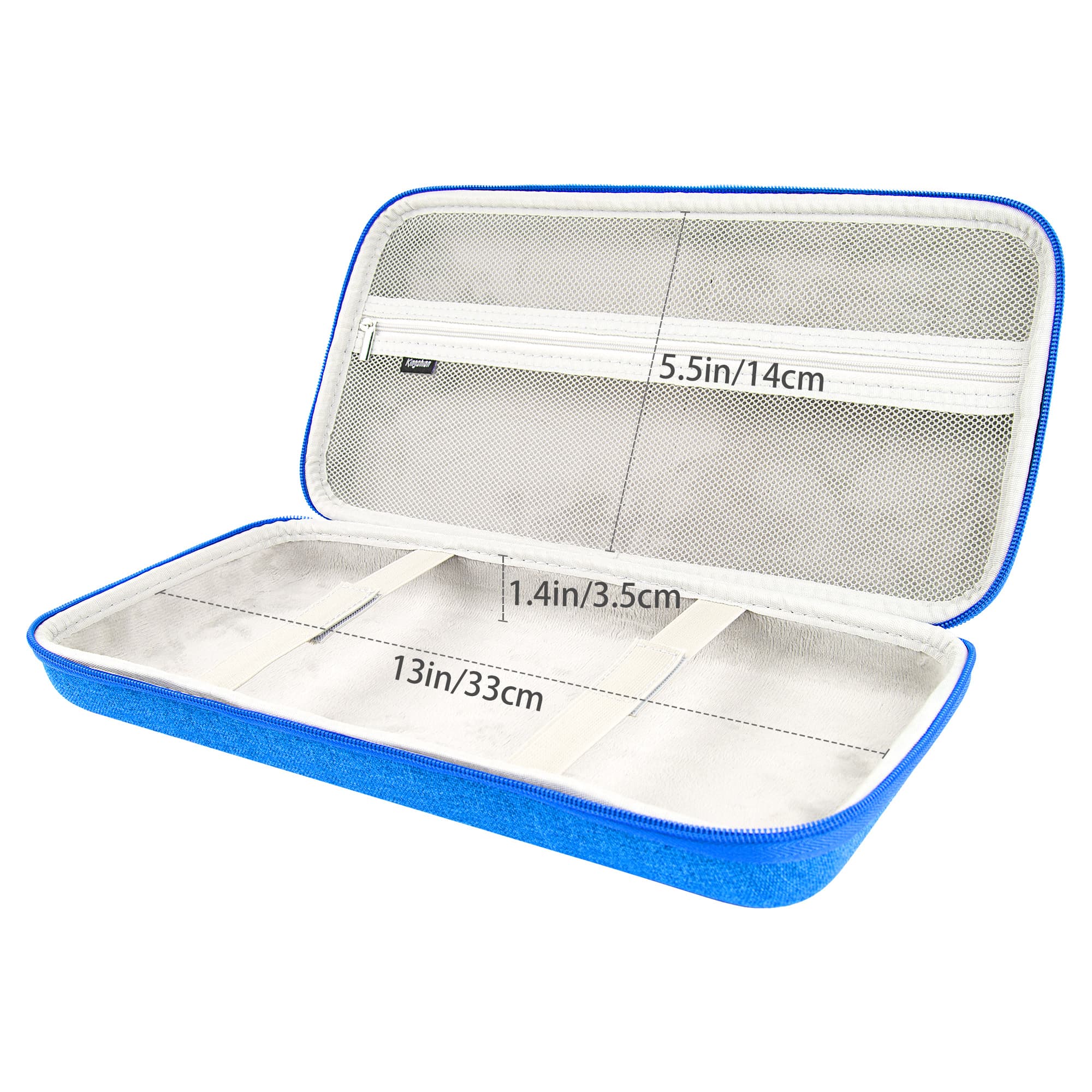 Kingshion Hard 75% Keyboard Case, Hard Travel Storage Case for 84 Key Portable Keyboard, Compatible with Keychron K2, Logitech POP Keys Mechanical Keyboard. (BAG ONIY)-Dark Blue - 1