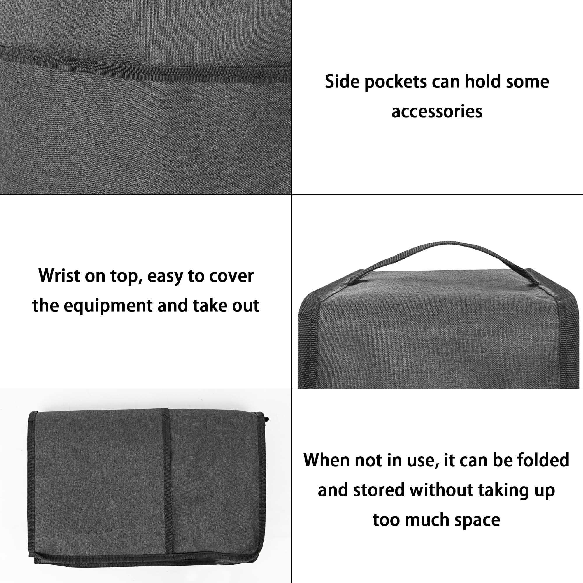 Kingshion Dust Cover Compatible with Nespresso Vertuo Next Deluxe Coffee, Nespresso Vertuo Plus Deluxe Coffee,The Pearl Cotton Inside Enhances Protection of The Machine -Dark Grey - 4
