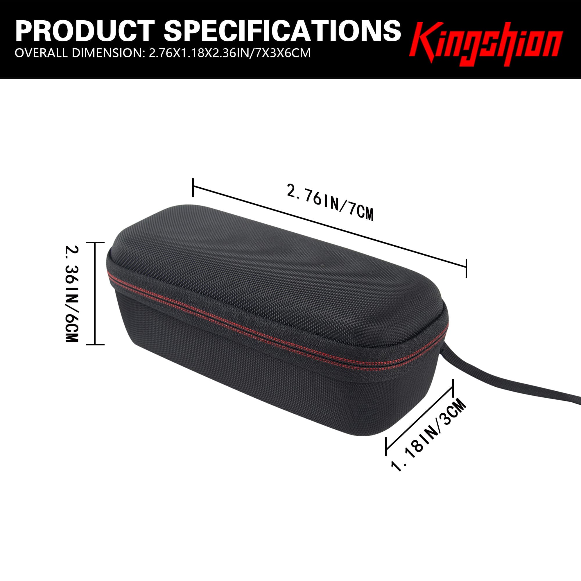 Hard EVA Carrying Case Compatible with Anker Soundcore 2/3 Bluetooth Speaker, Shockproof Storage Bag with Mesh Pocket for Accessories (Black) - 1