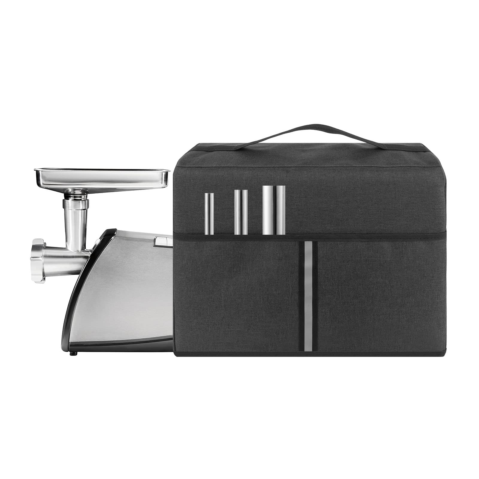Kingshion Electric Meat Grinder Dust Cover, Heavy Duty Meat Mincer Dust Cover, Sausage Stuffer Maker Dust Cover, Food Grinder Dust Cover, Compatible with Most Electric Mixers - Dark Grey