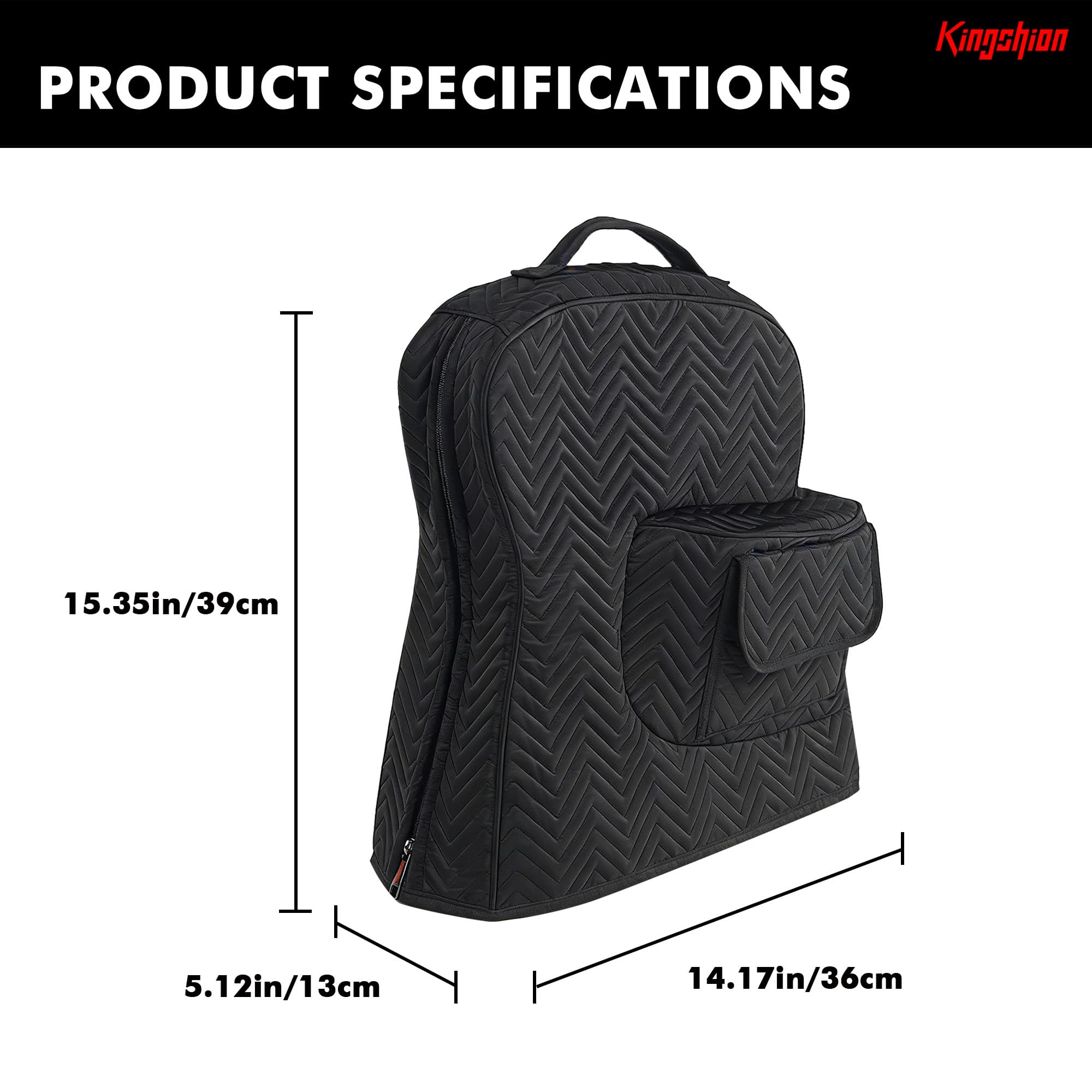 Stand Mixer Cover Compatible with Tilt-Head Mixer, Quilted Dust Cover with Zipper Back & Side Pockets, Protective Storage Bag for Mixer Accessories, Black - 1