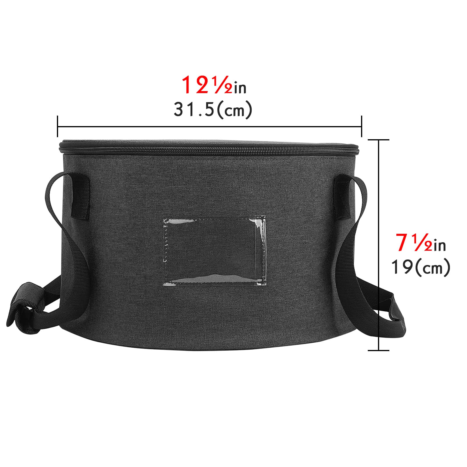 Round Insulated Thermal Pie Carrier Slow Cooker Bag, Reusable Insulated Cake Carriers Casserole Carrier Cooler Bag - 1