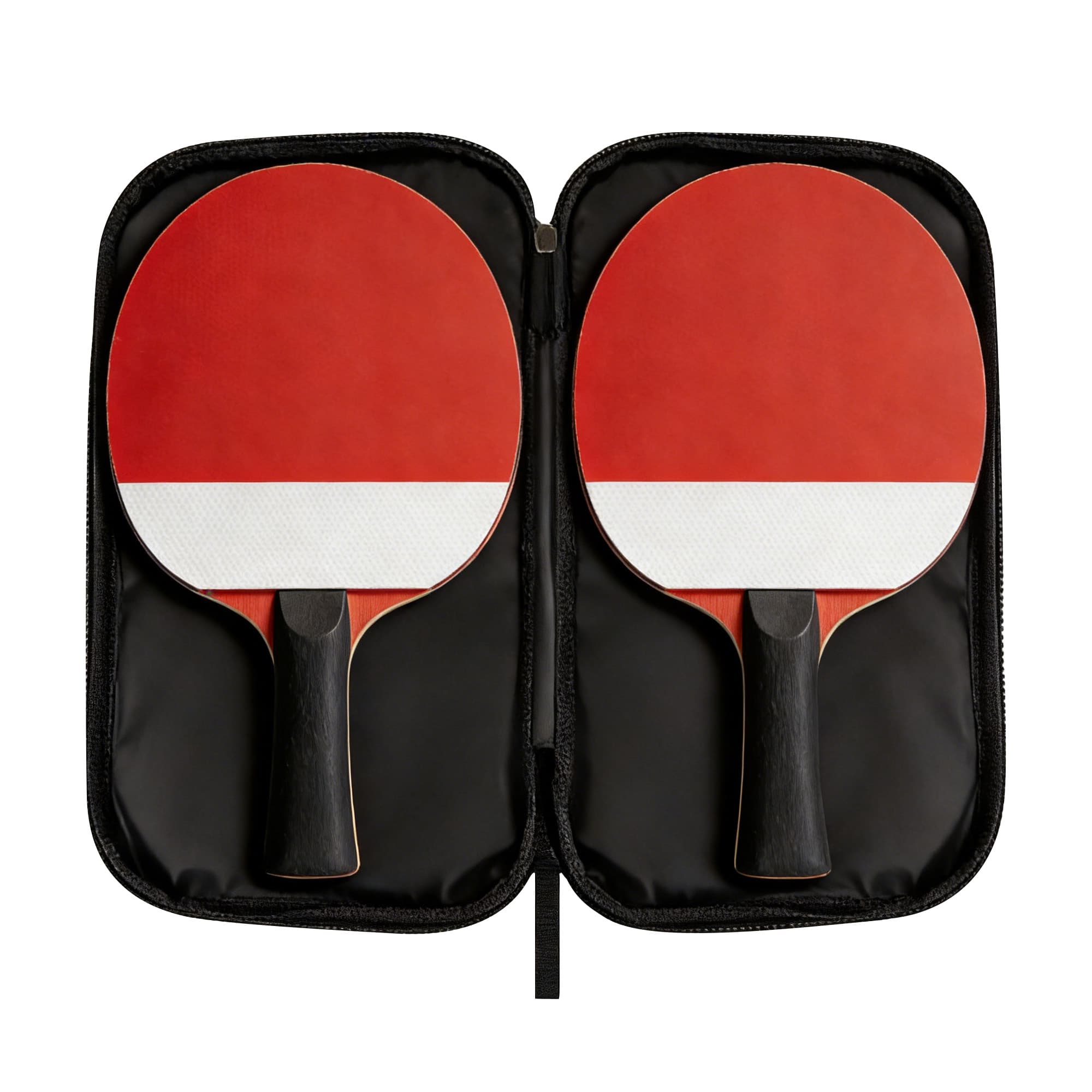 Ping Pong Paddle Case, Portable Table Tennis Racket Storage Bag with Zipper Closure, Fabric Protective Cover for 2 Rackets & Balls - Lightweight Travel Organizer (Gray) - 3