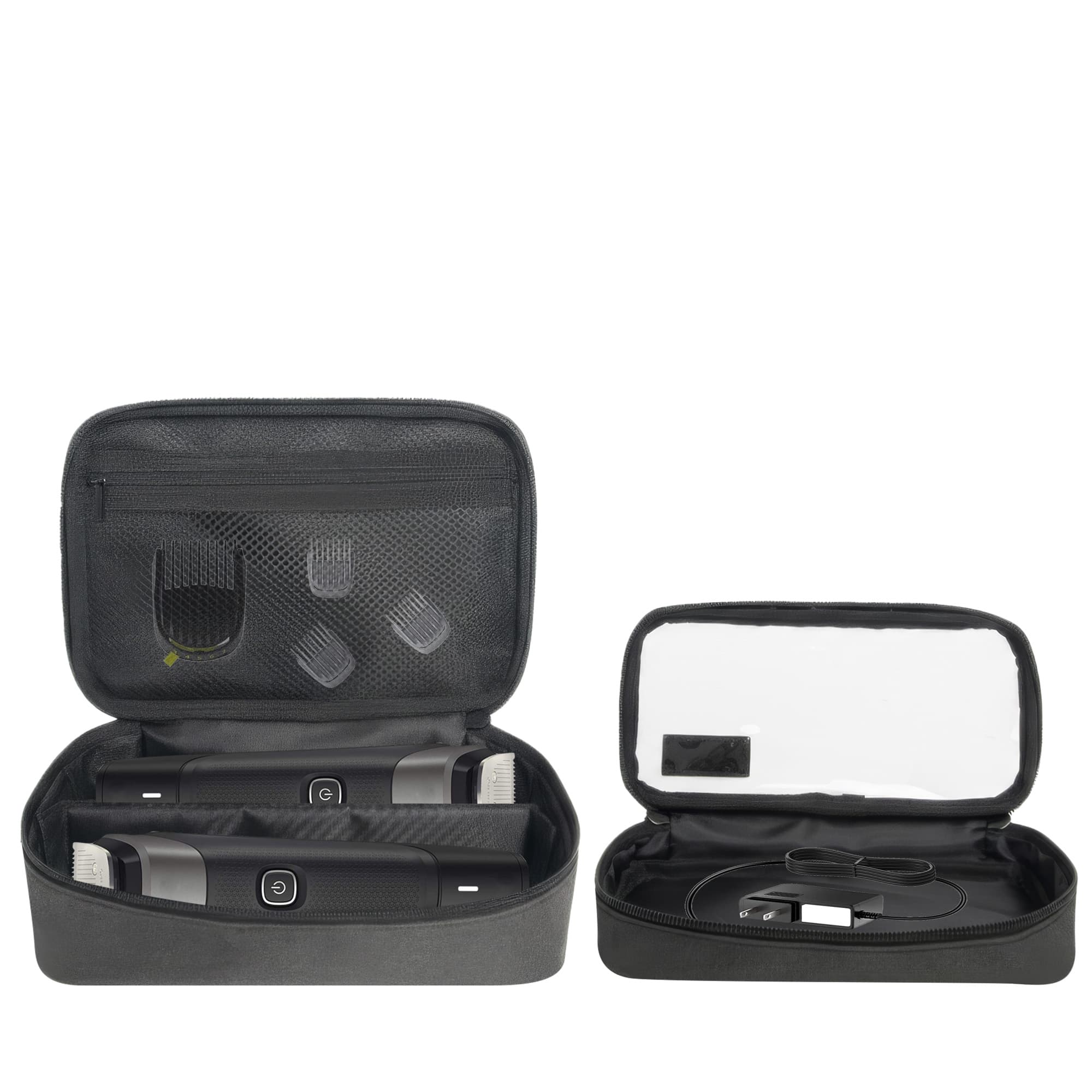 Travel Storage Bag Compatible with Philips Norelco Multigroom Series, with Mesh Pocket for Attachments and Clear Pouch for Charger & Accessories, Protective Organizer for Hair Clippers & Trimm - 3