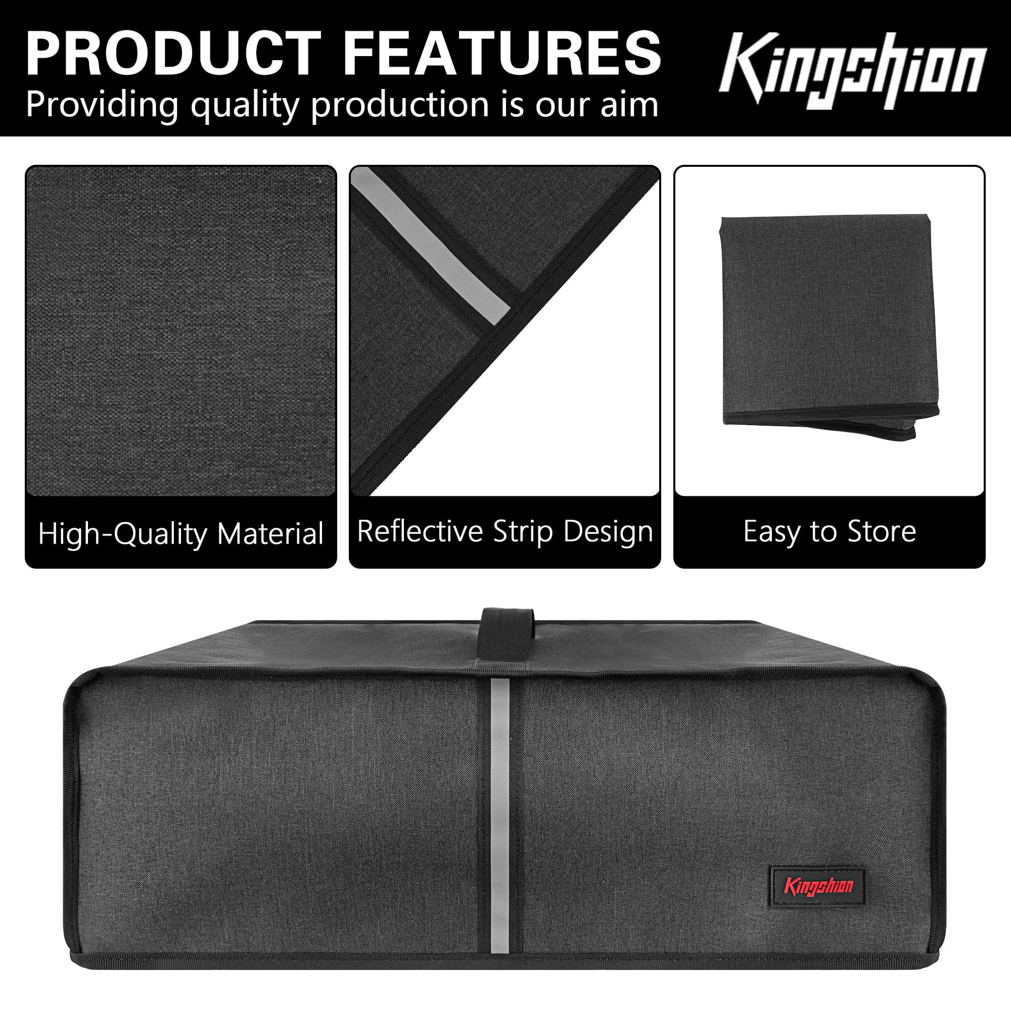 Printer Dust Cover Compatible with Canon Pixma TS5350 / TS5351 / TS5352, High-Elastic Oxford Cloth Protective Cover for Printer - Dark grey - 2