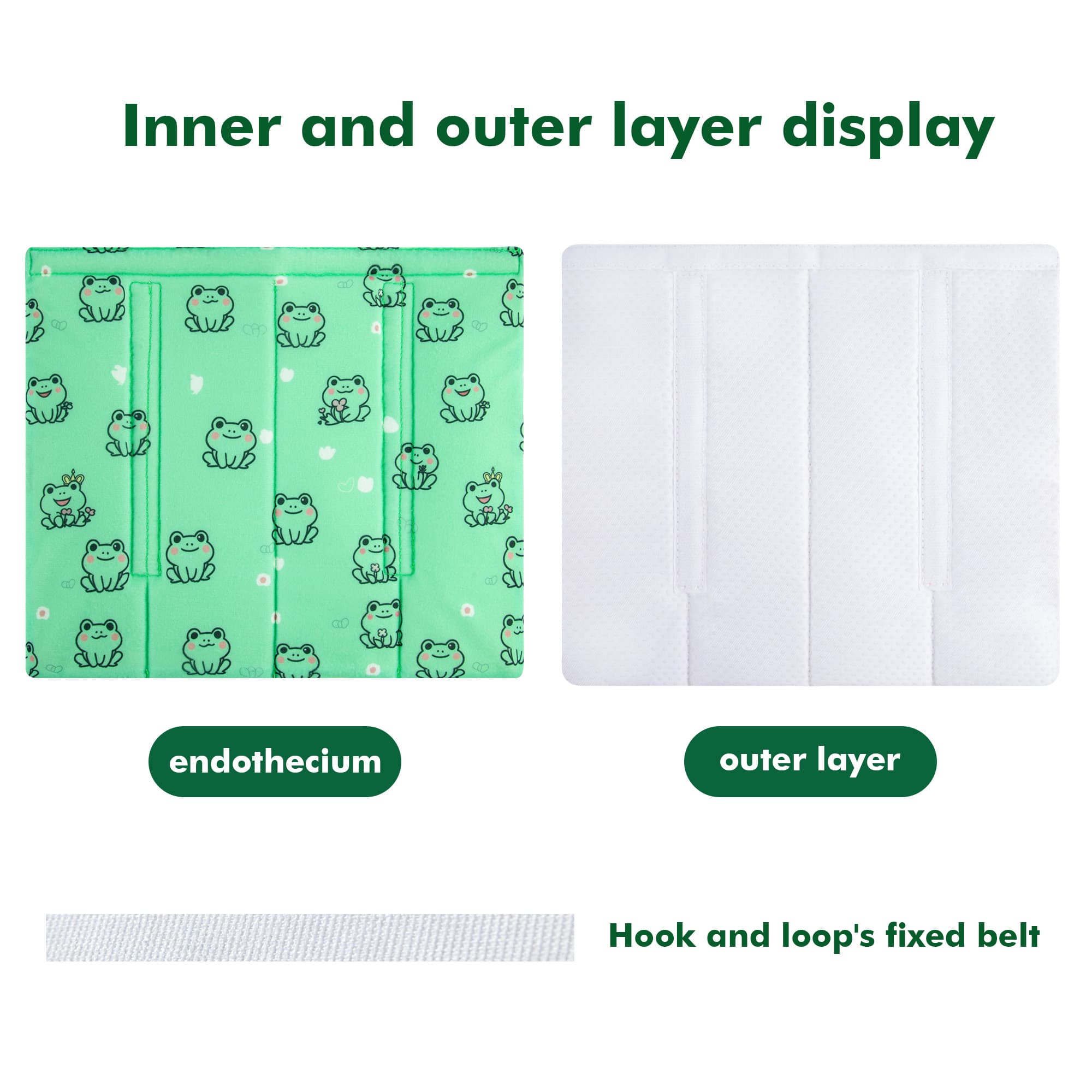 4Pcs Bunk Bed Ladder Pads, 30 x 25cm Bunk Ladder Cover with 8 Adjustable Straps, Comfortable Step Pads for Loft Bed, Suitable for Safe and Comfortable Climbing, Green Frog - 4