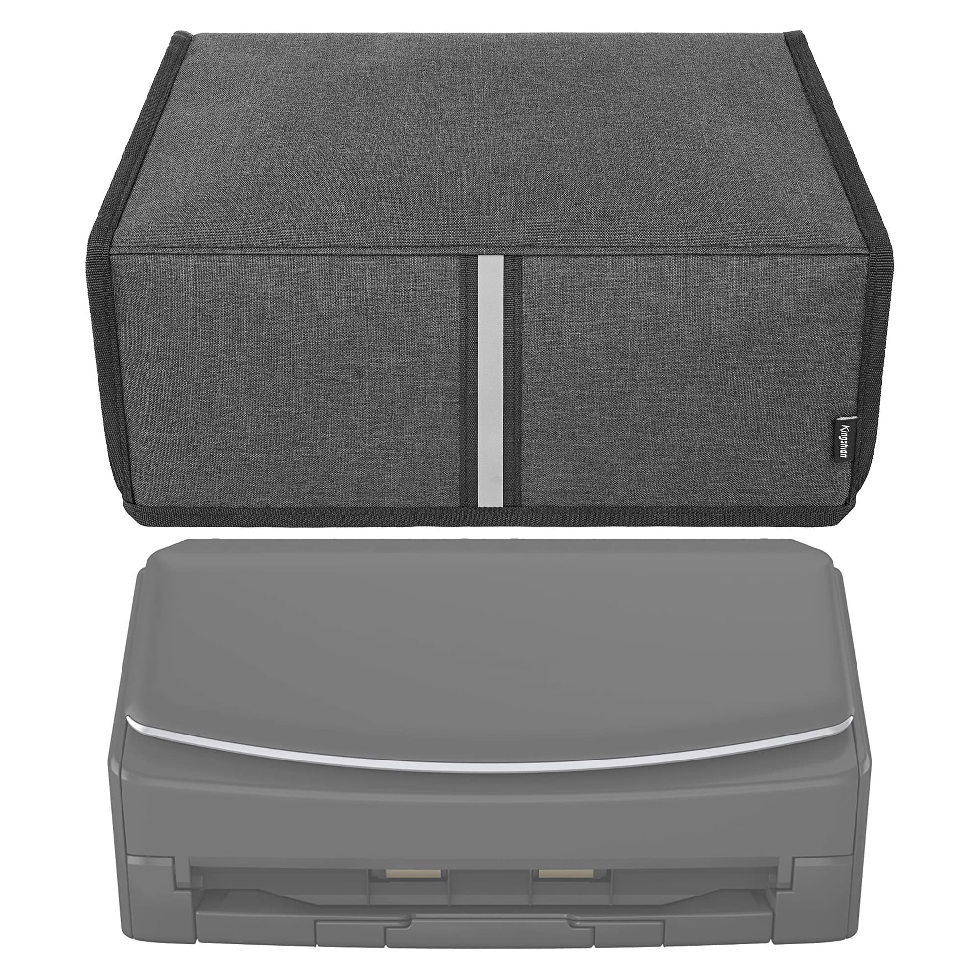 Kingshion Heavy Fabric Scanner Printer Dust Cover with Pearl Cotton Inner Compatible with Fujitsu ScanSnap iX 500, iX 1400, iX1500, iX 1600 Document Scanner, Dark Grey