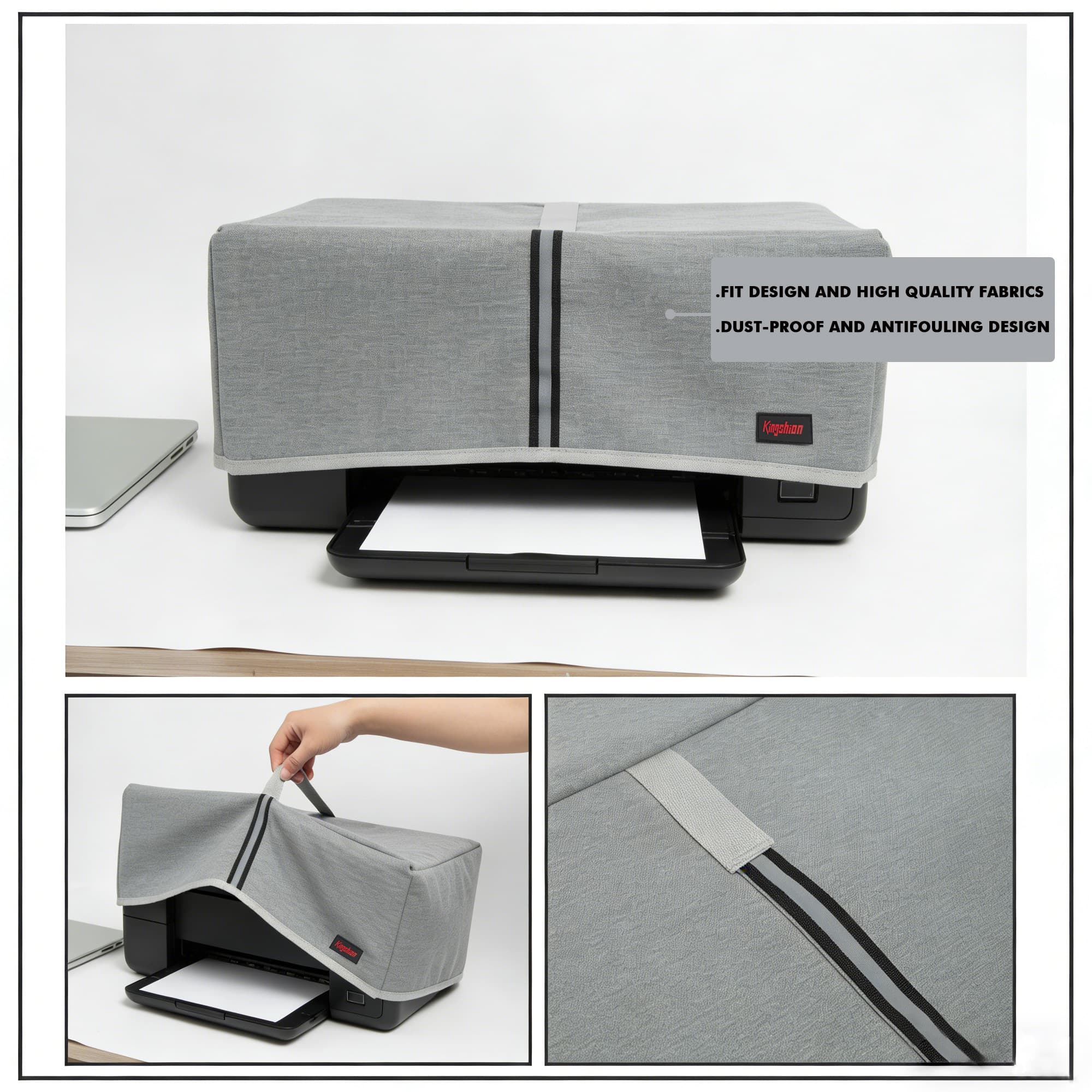 Scanner Dust Cover Protector Compatible with Epson V700/V750/V750- m Pro/V800/V850 Photo Film Scanner (Light Gray) - 2