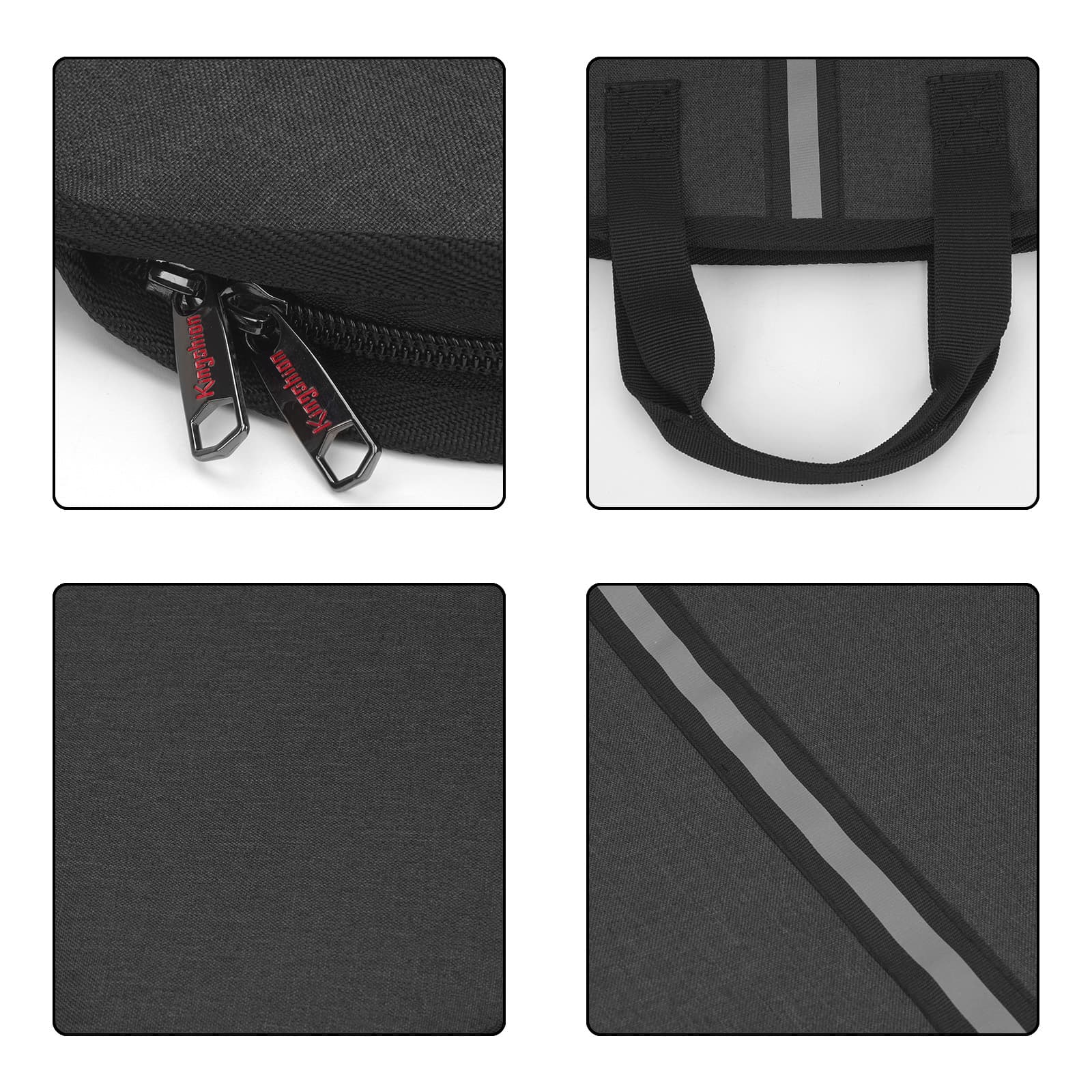 Kingshion Large Platter Storage Case - 18" x 13" - Stackable with Padded Interior - China Storage Containers for Plates and Serveware( Gray) - 2