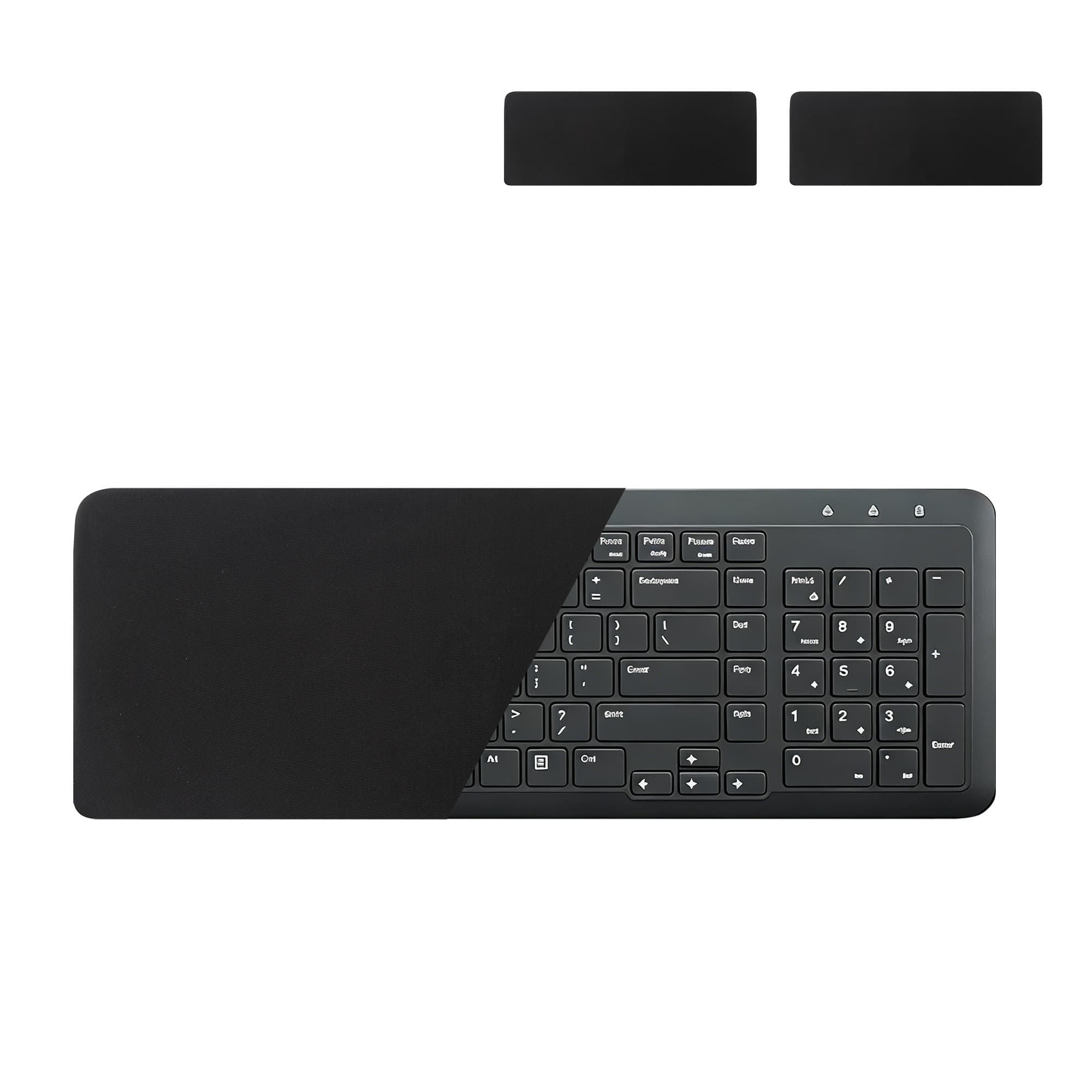 2-Pack Keyboard Dust Cover for 104/108 Full-Size Keyboards - Black Lycra Fabric, Stretchy & Soft