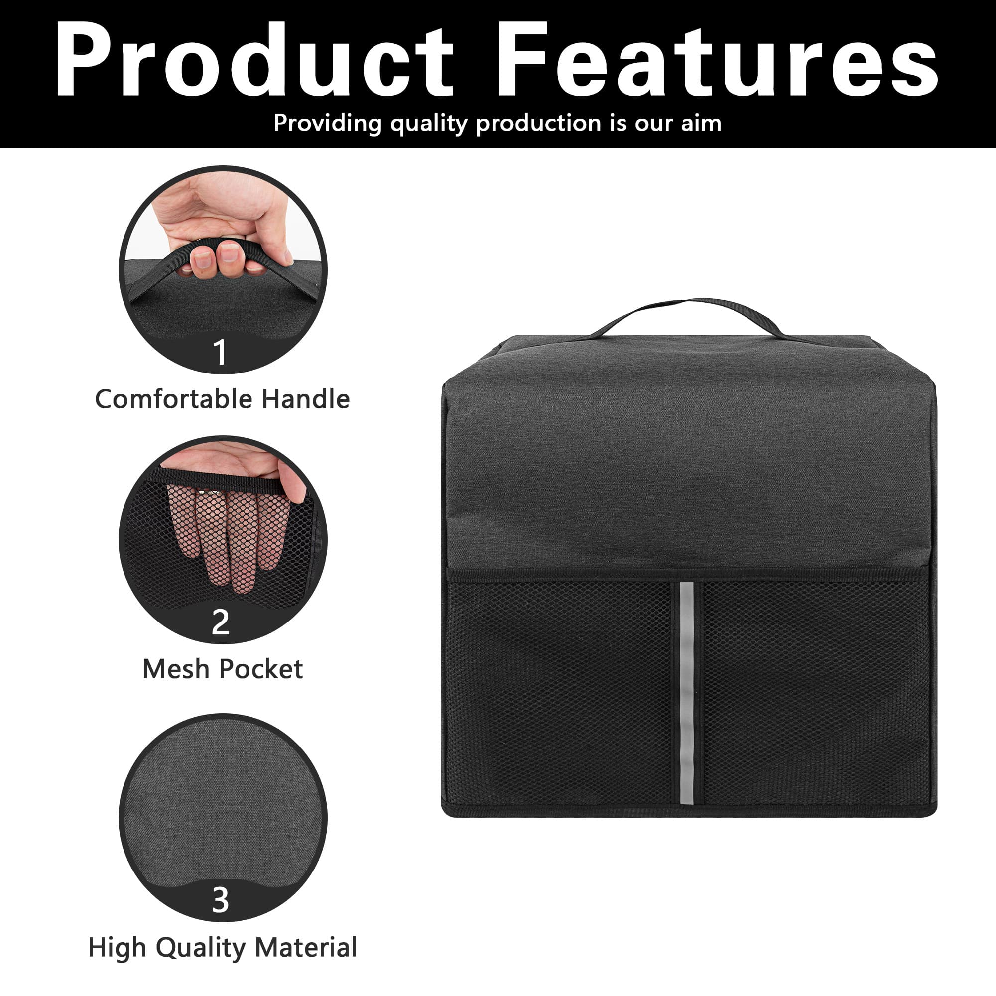 Noodle Machine Dust Cover Compatible with Philips 7000 Series Pasta Extruder/Electric Automatic Pasta Machine,Protective Cover with Insertion Bag - Dark Gray - 2