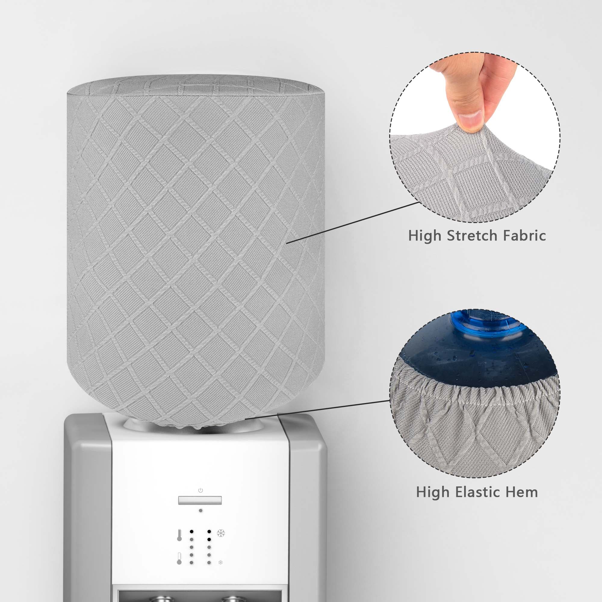 Water Dispenser Barrel Cover for 5 Gallon Water Bottle, Elastic Fabric Argyle Bucket Decor Protector Cover - 2