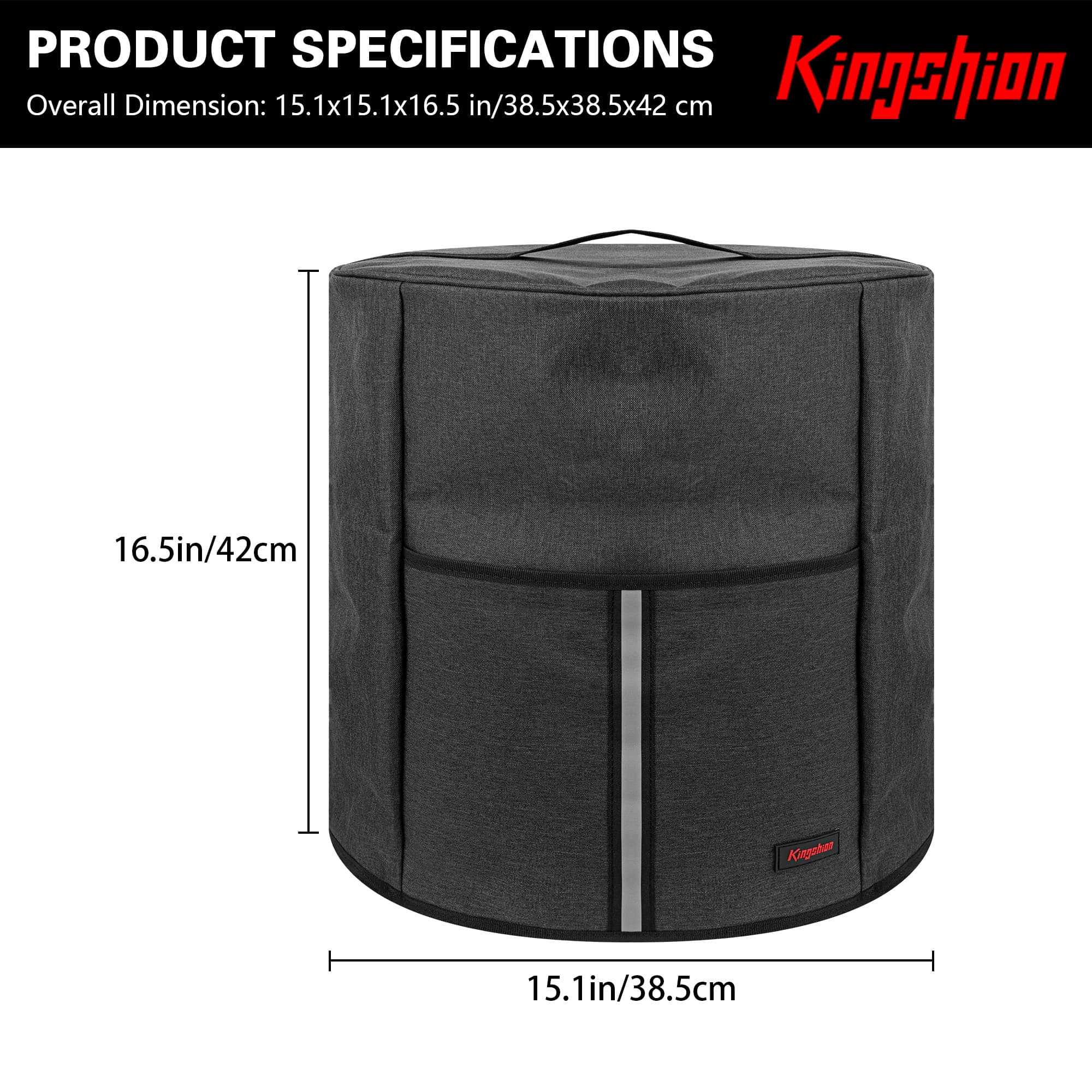 Foodi Multi-Cooker Dust Cover with Top Handle & Accessory Pocket - Compatible with ‌Ninja OP300UK/OP500UK, 6L/7.5L Electric Pressure Cookers Protective Cover - Dark Grey - 1