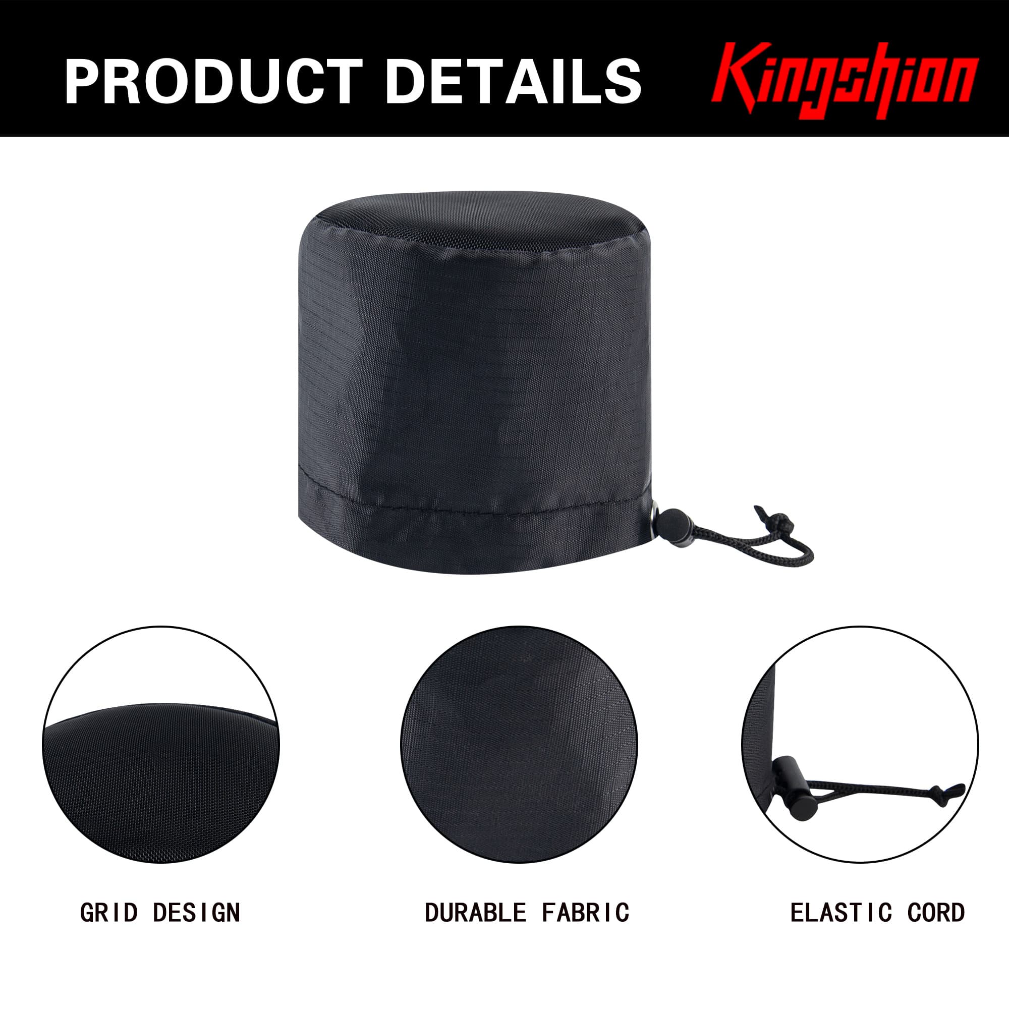 2 Pack 8 Inch Grow Tent Vent Cover, Premium Polyester Fabric Cap with Nylon Air Mesh and Adjustable Drawstring for Grow Tent Vent Secure Attachment - 2