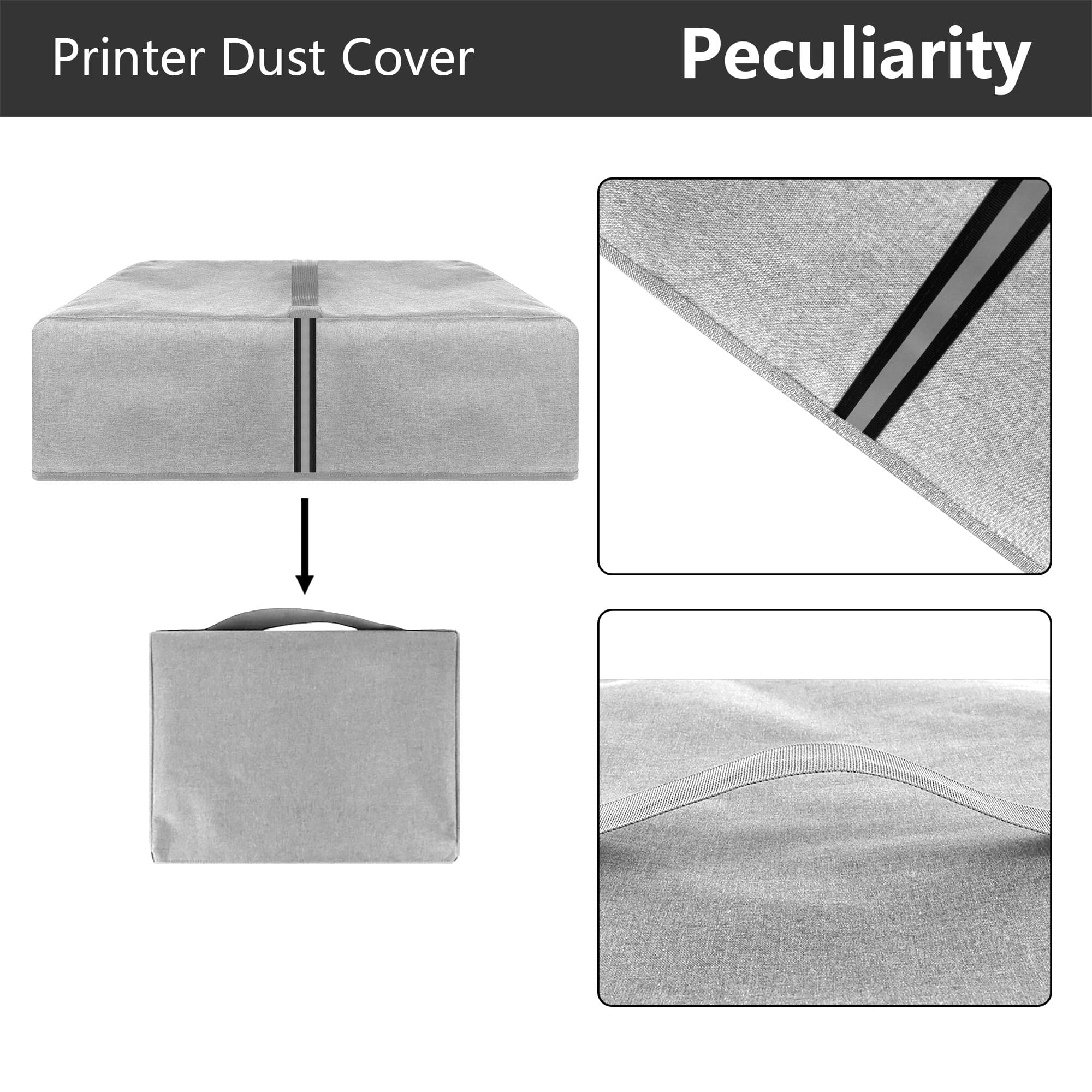 Kingshion Printer Dust Cover Compatible with Canon imagePROGRAF Pro-300 or Canon Pixma Pro-200 Printers,Splash-Proof Fabric Easy to Clean & Storage - Light Gray - 2