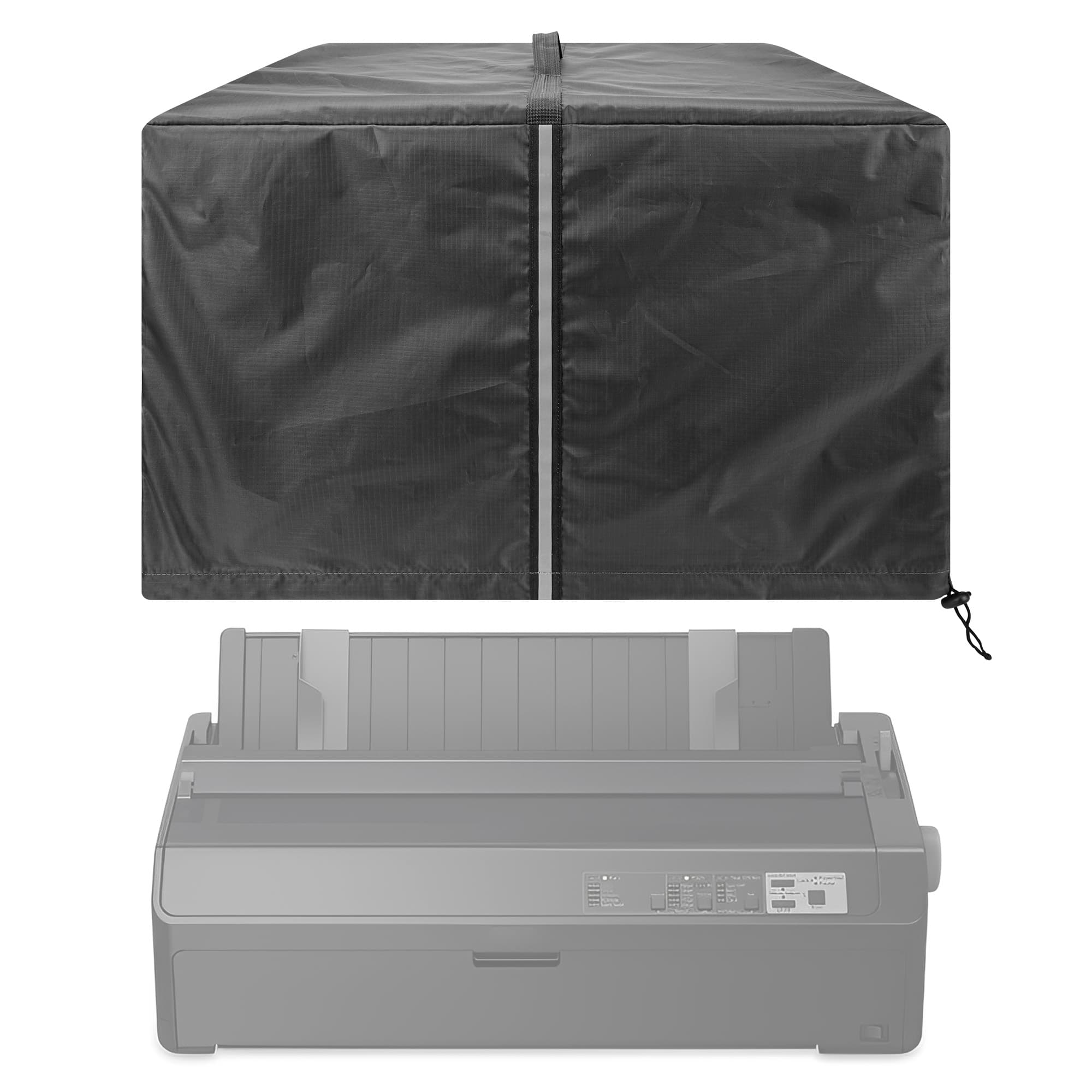 Dot Matrix Printer Cover with Adjustable Buckle Compatible with EPSON LQ-2090II, FX-2190II, 23" x 19" Splash Water Proof Printer Dust Cover Office Accessories