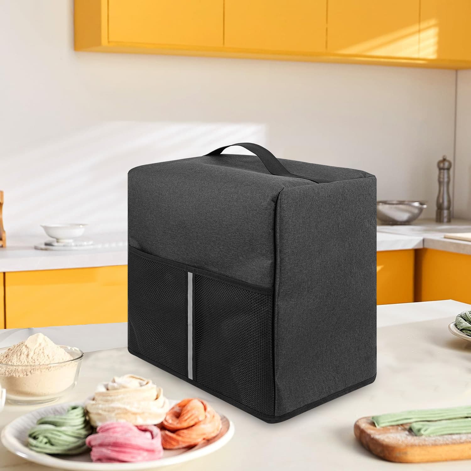 Noodle Machine Dust Cover Compatible with Philips 7000 Series Pasta Extruder/Electric Automatic Pasta Machine,Protective Cover with Insertion Bag - Dark Gray - 6