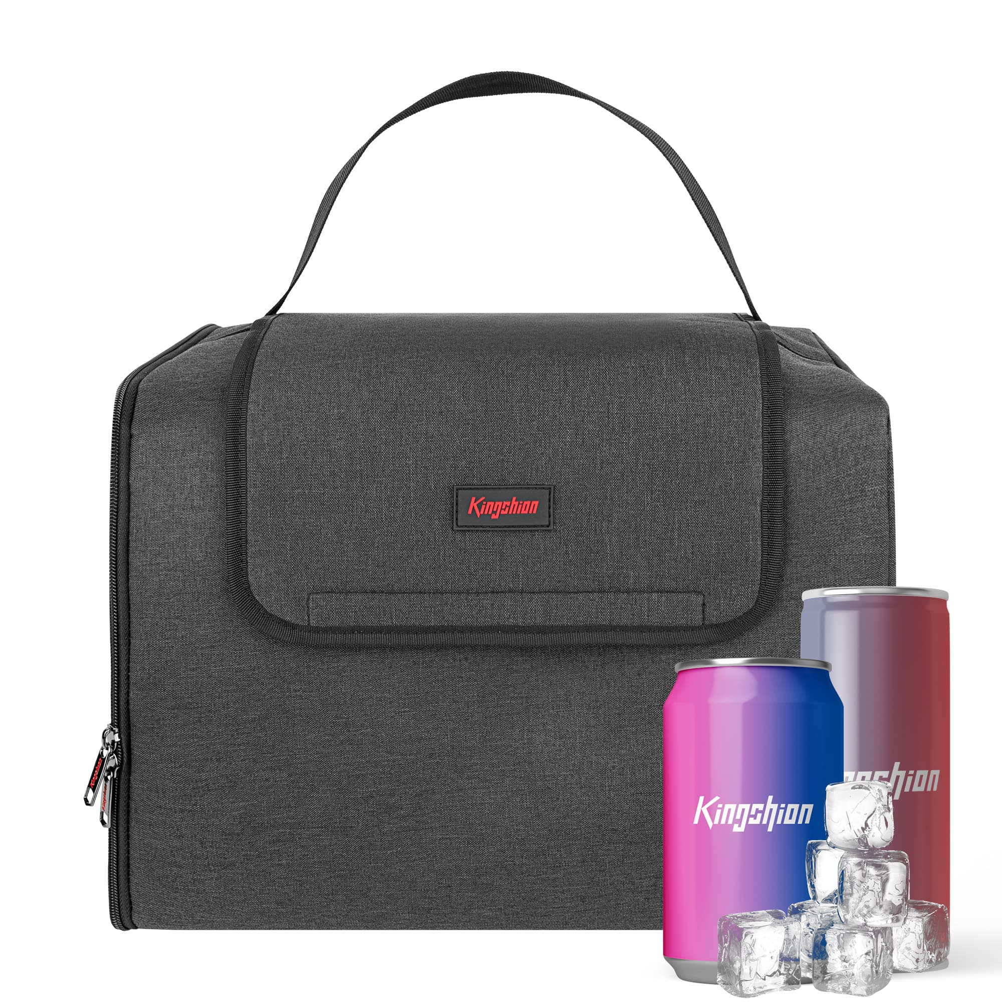 Kingshion Reusable Insulated Soft Cooler Bag, Thick Pearl Wool and Aluminum Foil, Can Beer and Seltzer Drink Cooler, Can Hold 30 Bottles of 330ml Beverage (15" X 10.2" X 10.6")