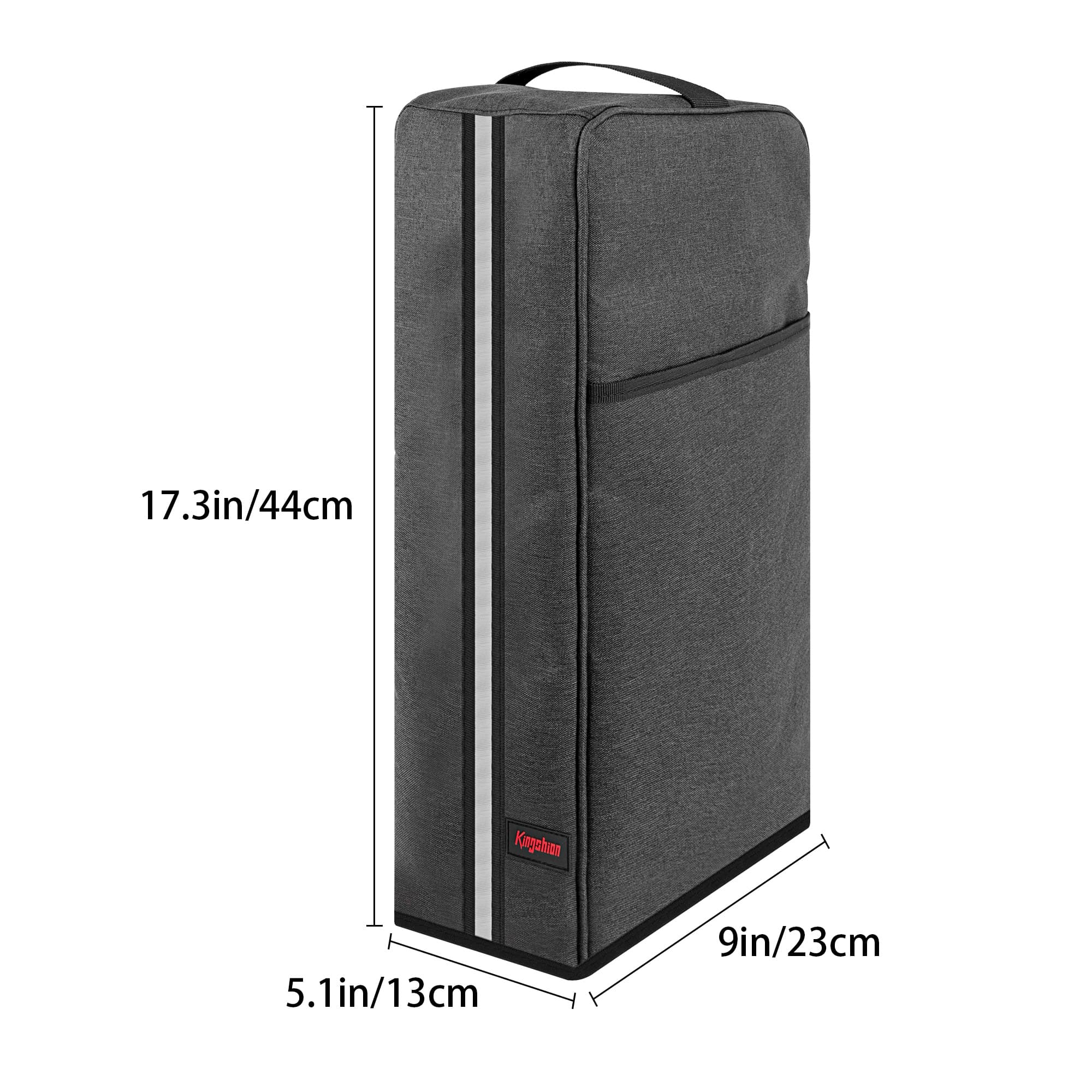 Kingshion Sparkling Water Maker Dust Cover with Handles & Side Pockets - Compatible with Enso Sparkling Water Maker, Protective Cover 9 X 5.1 X 17.3In - Dark Grey - 1