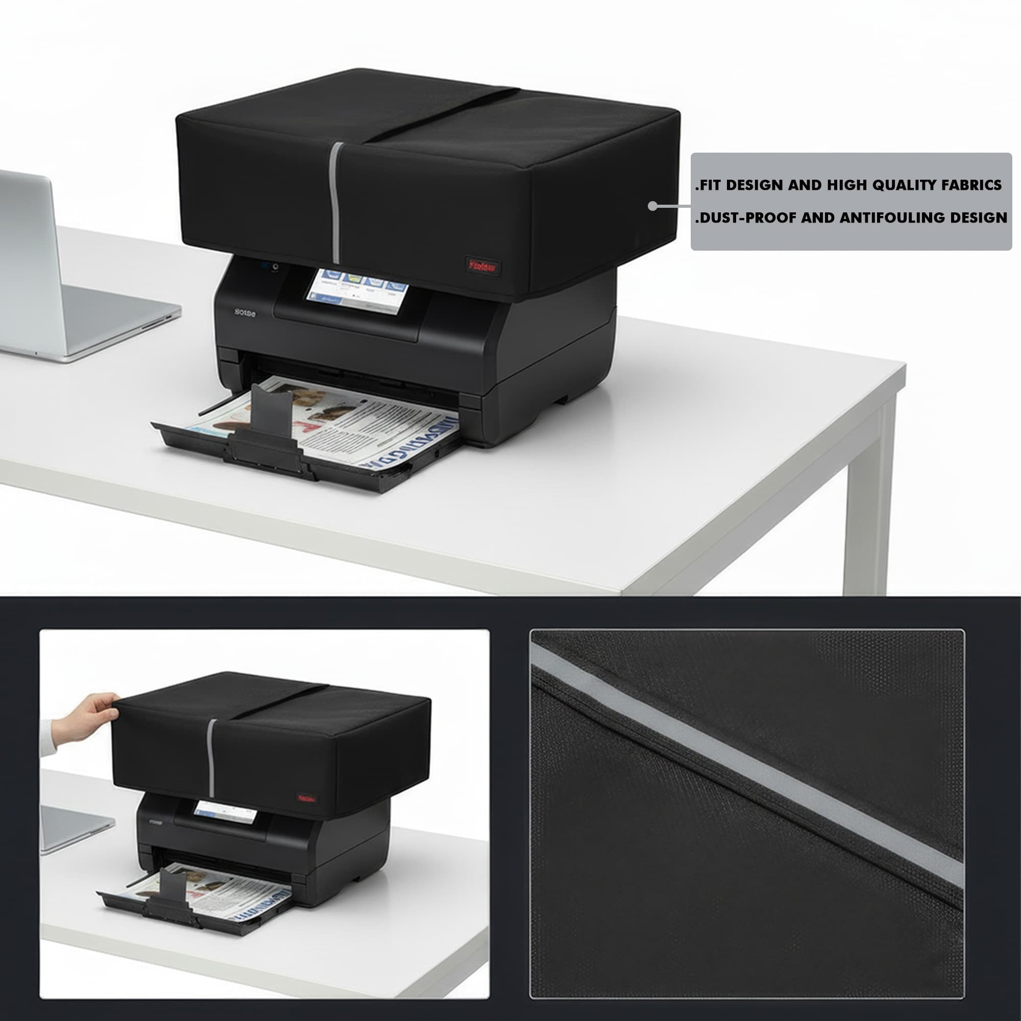 Scanner Dust Cover Protector Compatible with Epson V700/V750/V750- m Pro/V800/V850 Photo Film Scanner (Black) - 2