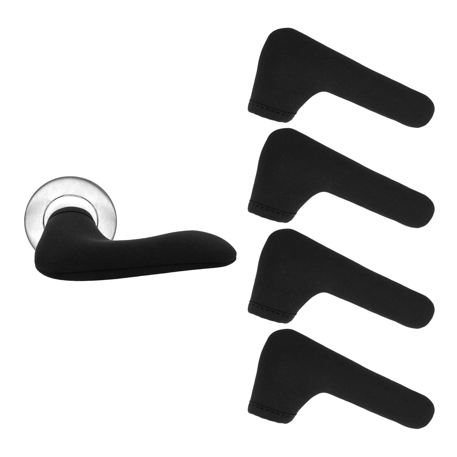 Kingshion 4 PCS Door Handle Covers, Neoprene Rubber Material Doorknob Cover, Anti-Scald Antifreeze Door Handle Protector Door Knob Cushion Cover Protect Hands from Burns and Chills, 2.6 X 5.1 Inches