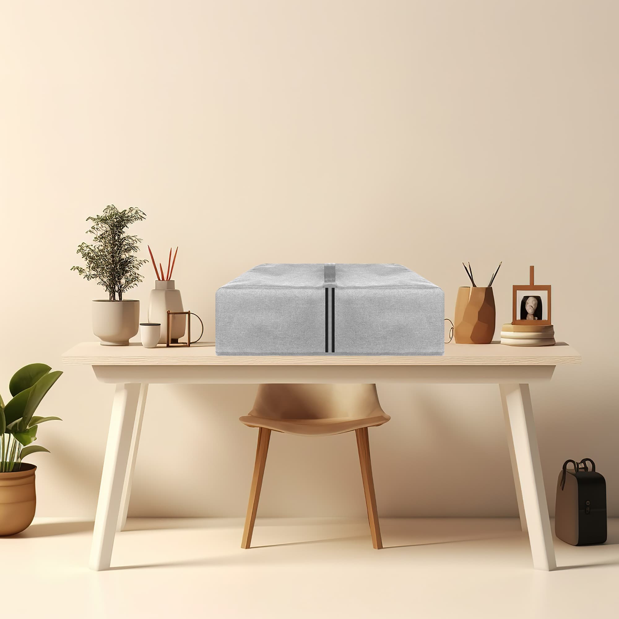 Kingshion Printer Dust Cover Compatible with Canon imagePROGRAF Pro-300 or Canon Pixma Pro-200 Printers,Splash-Proof Fabric Easy to Clean & Storage - Light Gray - 4