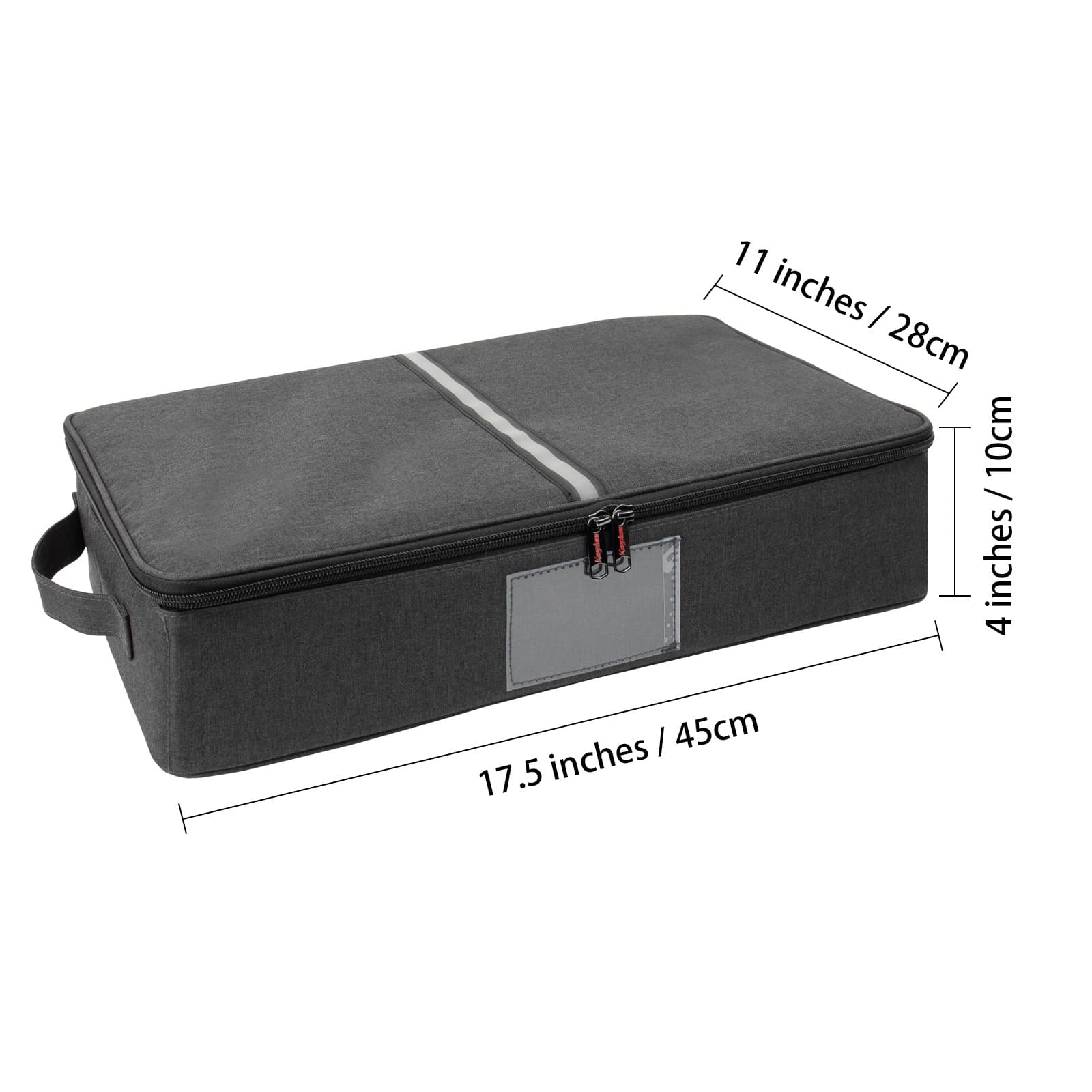 Flatware Storage Case - Durable 5 Compartment Silverware Storage Container Box with Removable Lid and Easy to Carry Handles - 1