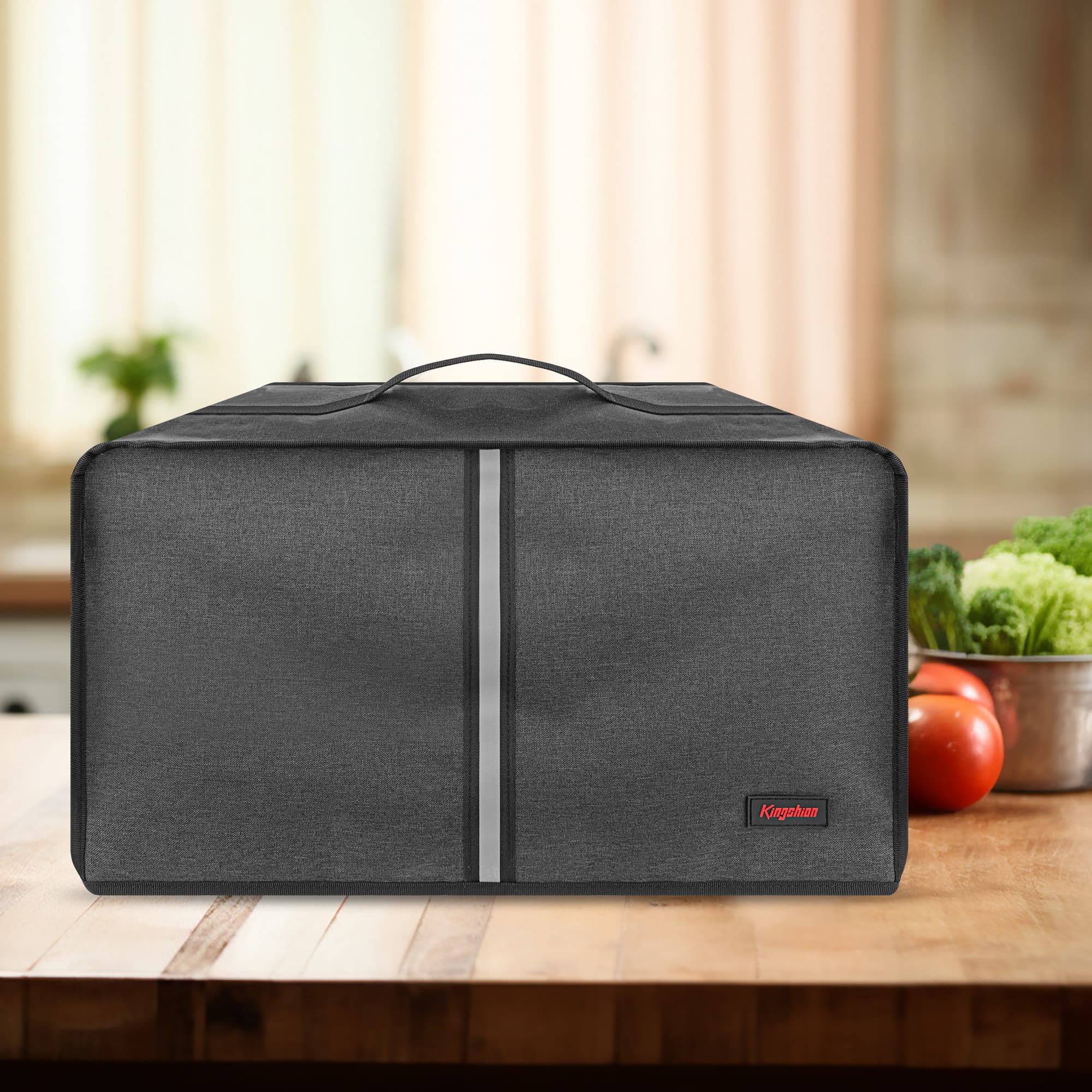 Kingshion Vacuum Sealer Dust Cover with Lateral Pockets Compatible with Avid Armor USV1 Chamber Vacuum Sealer, 12.6 x 12.6 x 6.3 In -Dark Gray - 4