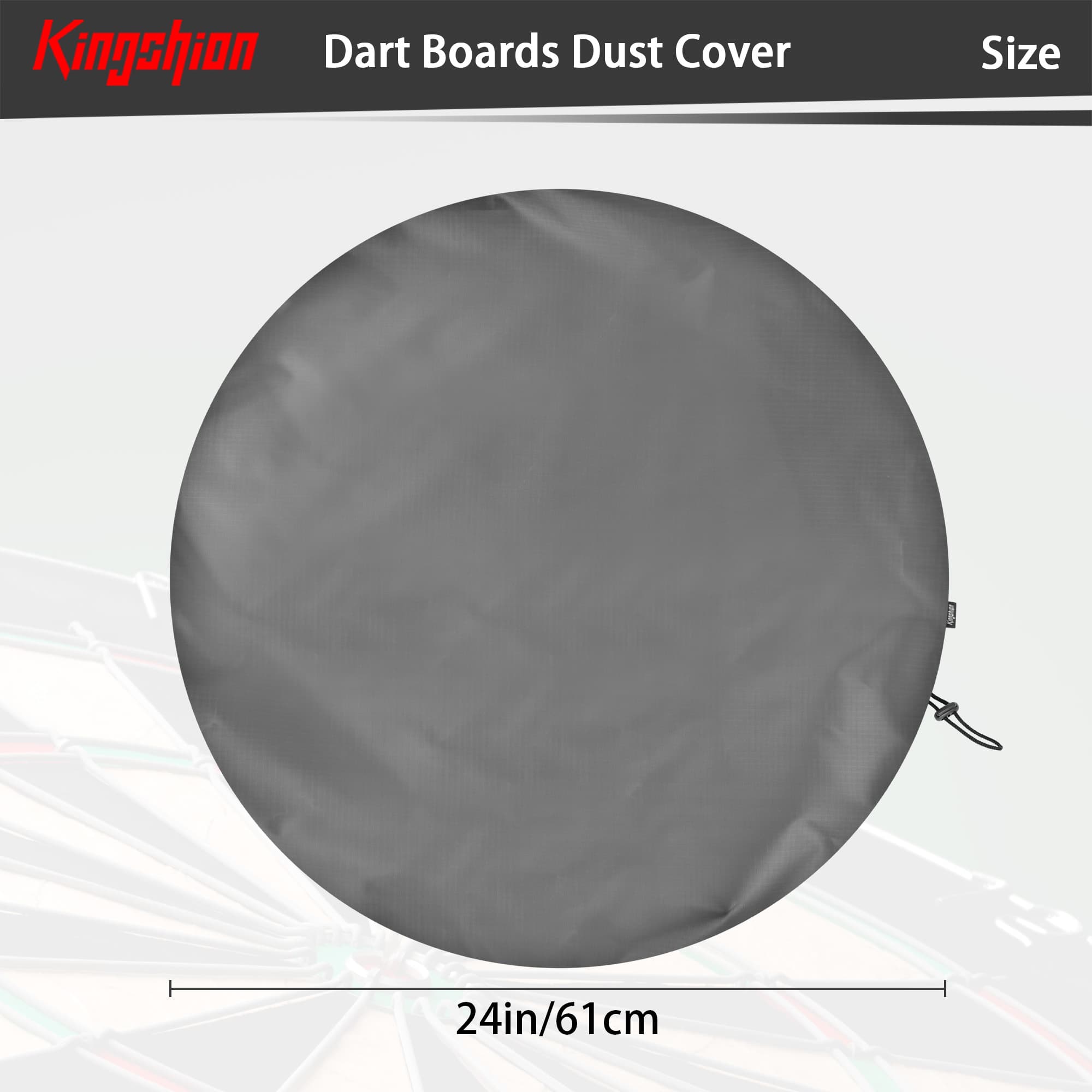 Kingshion Dart Boards Dust Cover, Waterproof Protective Cover for Dartboard, Tips, Shafts and Other Accessories, 24 Inches In Diameter - 1