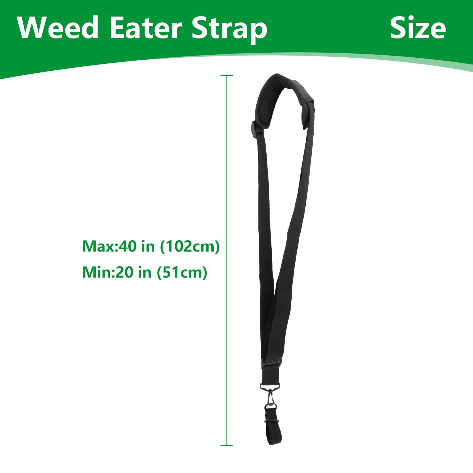Kingshion Weed Eater Strap, Lawn Mower Shoulder Strap, Comfort-Tech Power Tool Sling Compatible with Greenworks,DEWALT,EGO String Trimmer, Leaf Blower, Shrub Trimmers, Snow Blower, Black - 1