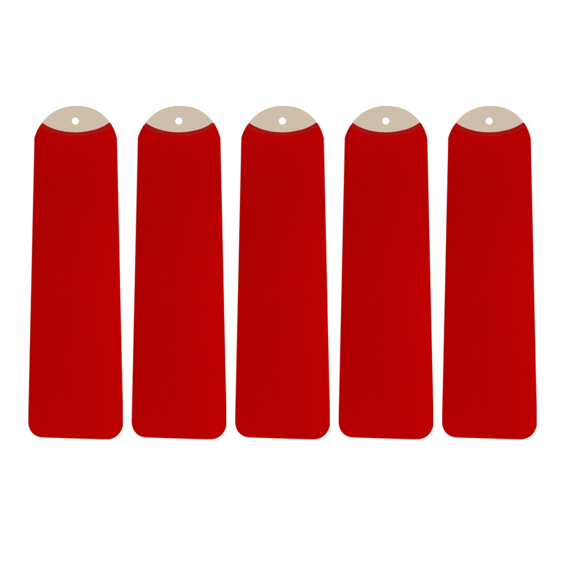 Kingshion 5 Pack Ceiling Fan Blade Covers Suitable for Most Ceiling Fan Blades- Fit Size fan blades 5-6 " wide, 19.5 - 22" long (Red)
