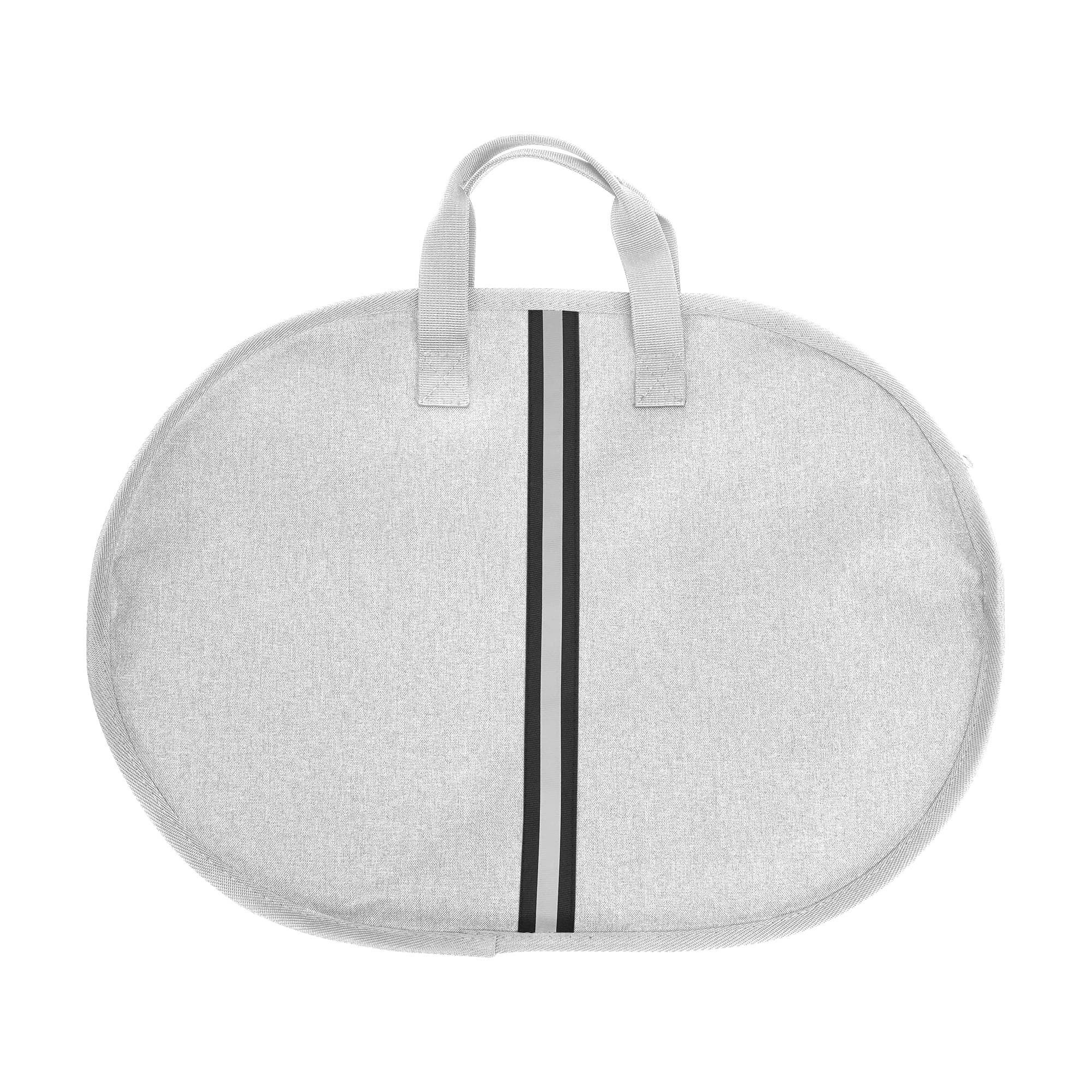 Kingshion Large Platter Storage Case - 22" x 17" - Stackable with Padded Interior - China Storage Containers for Plates and Serveware (Light Gray)