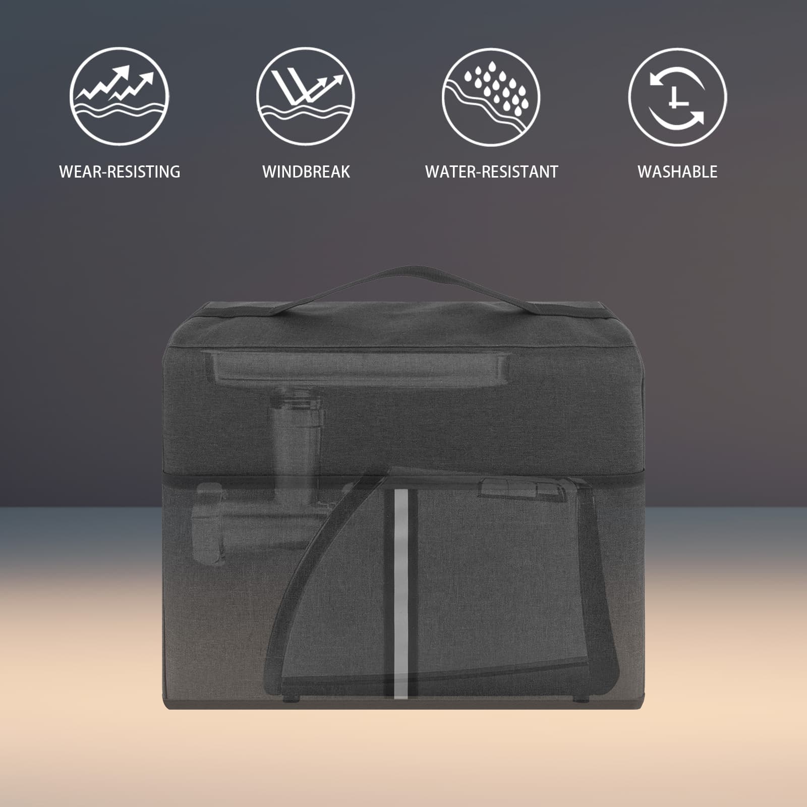 Kingshion Electric Meat Grinder Dust Cover, Heavy Duty Meat Mincer Dust Cover, Sausage Stuffer Maker Dust Cover, Food Grinder Dust Cover, Compatible with Most Electric Mixers - Dark Grey - 5