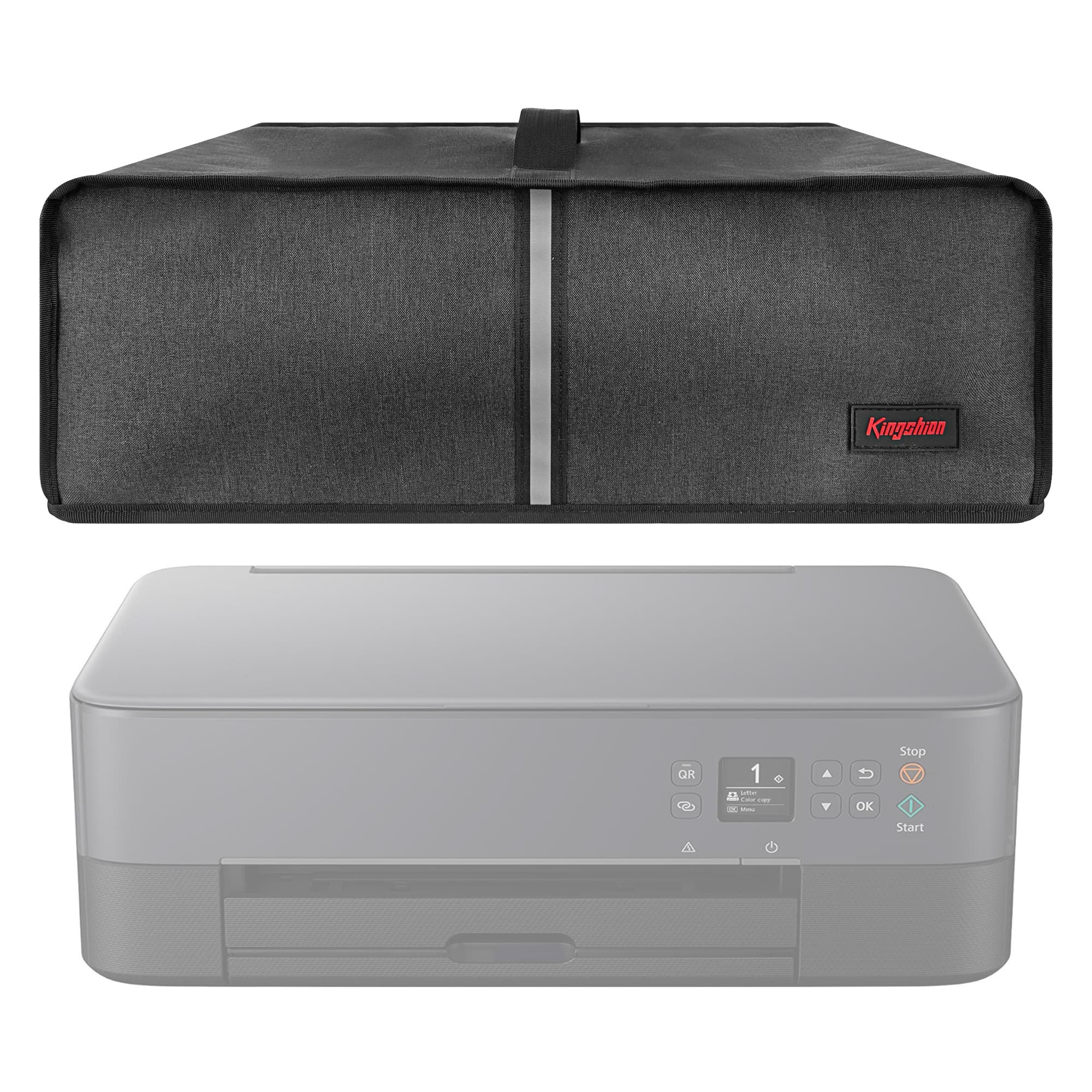 Printer Dust Cover Compatible with Canon Pixma TS5350 / TS5351 / TS5352, High-Elastic Oxford Cloth Protective Cover for Printer - Dark grey