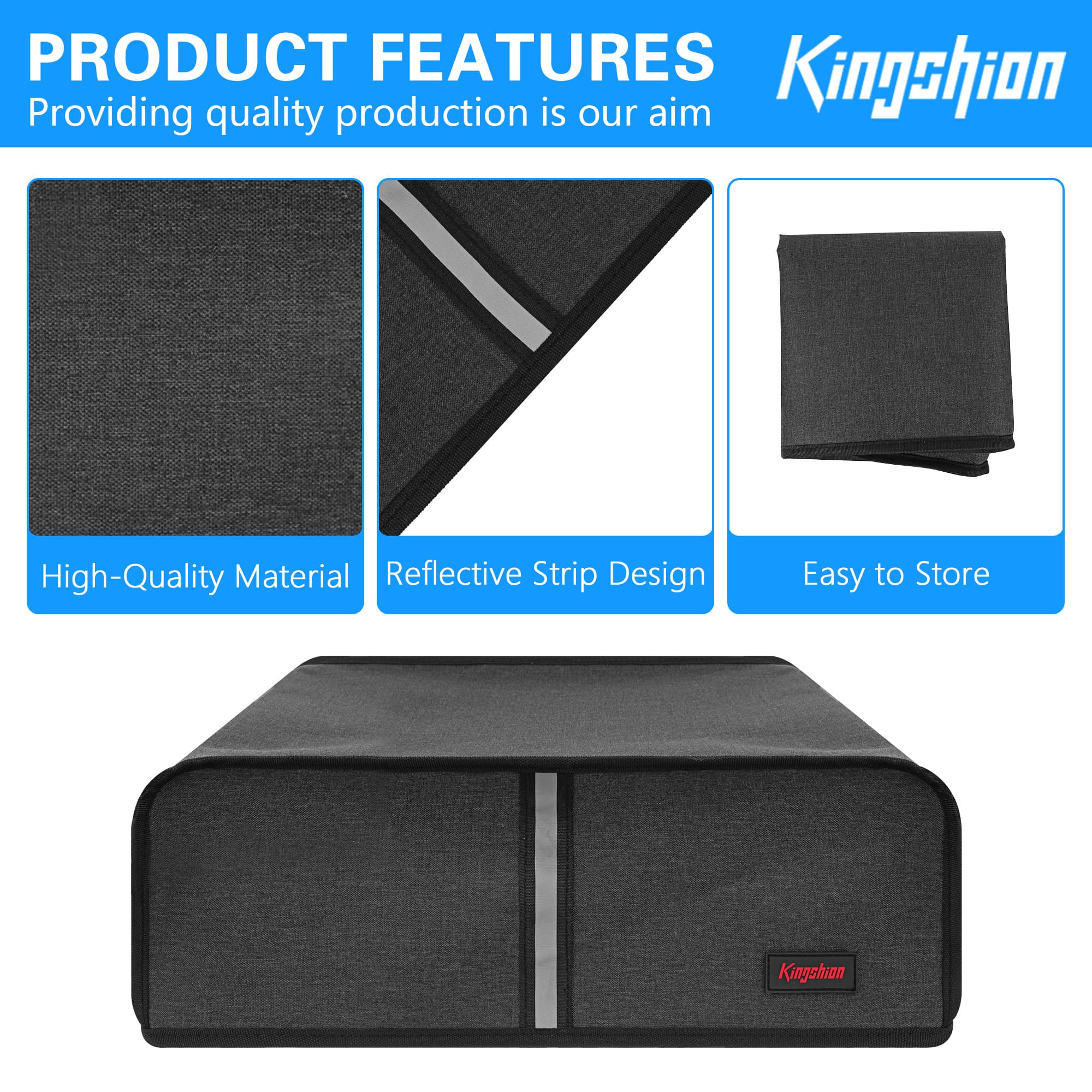 15" Countertop Printer Dust Cover Compatible with Canon PIXMA TS8350a、PIXMA TS8351a、PIXMA TS8352a, Splash Prevention Pet Hair Proof Protective Cover for Printer - Dark Grey - 2